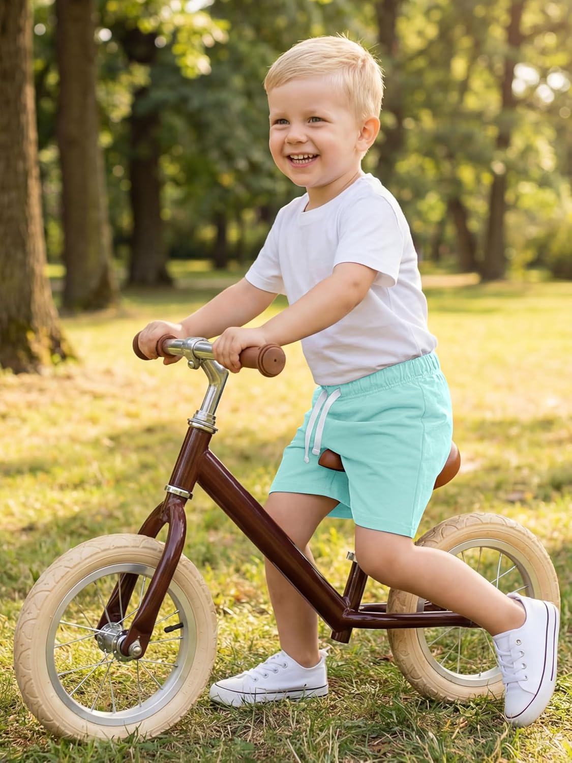 Detalle de Resinta 4 Pack Baby Boys' Cotton Shorts: Soft, Breathable Summer Essentials