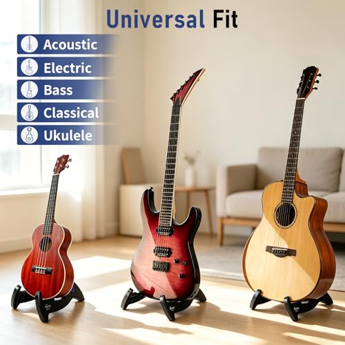 Detalle de GUITTO GGS-01 Guitar Stand Tripod Adjustable Classic A-Frame Stand