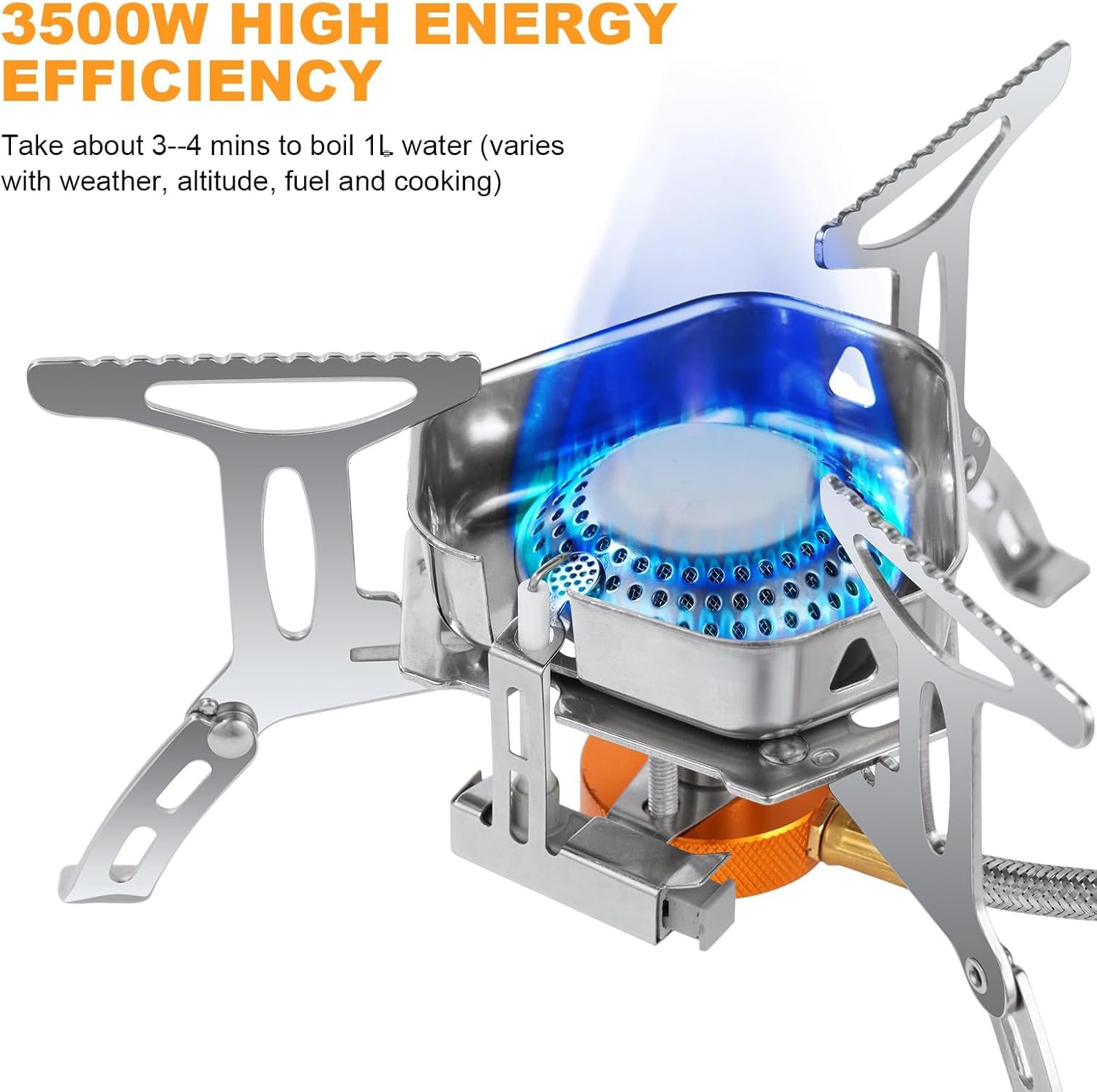 Thumbnail 1 de Adiwo Fornello a Gas da Campeggio 3500 W – Stufa portatile con accensione piezoelettrica