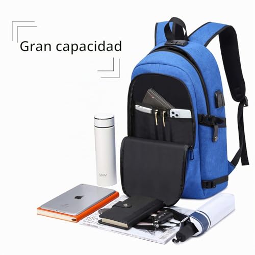 Detalle 2 de Mochila antirrobo para laptop WENIG 15,6" con puerto USB y carga integrada
