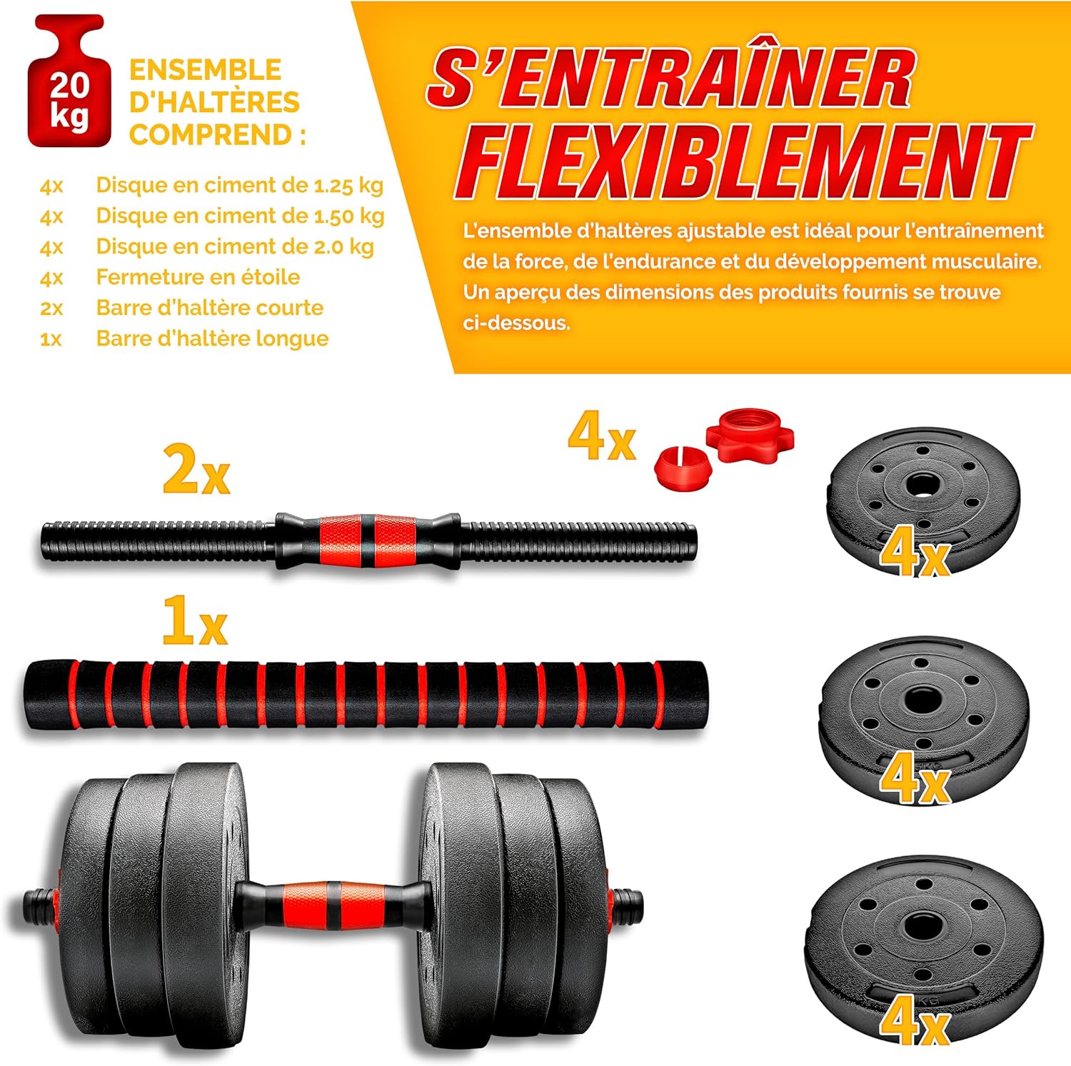 Thumbnail 4 de RE:SPORT Ensemble haltères 15-40 kg 🏋