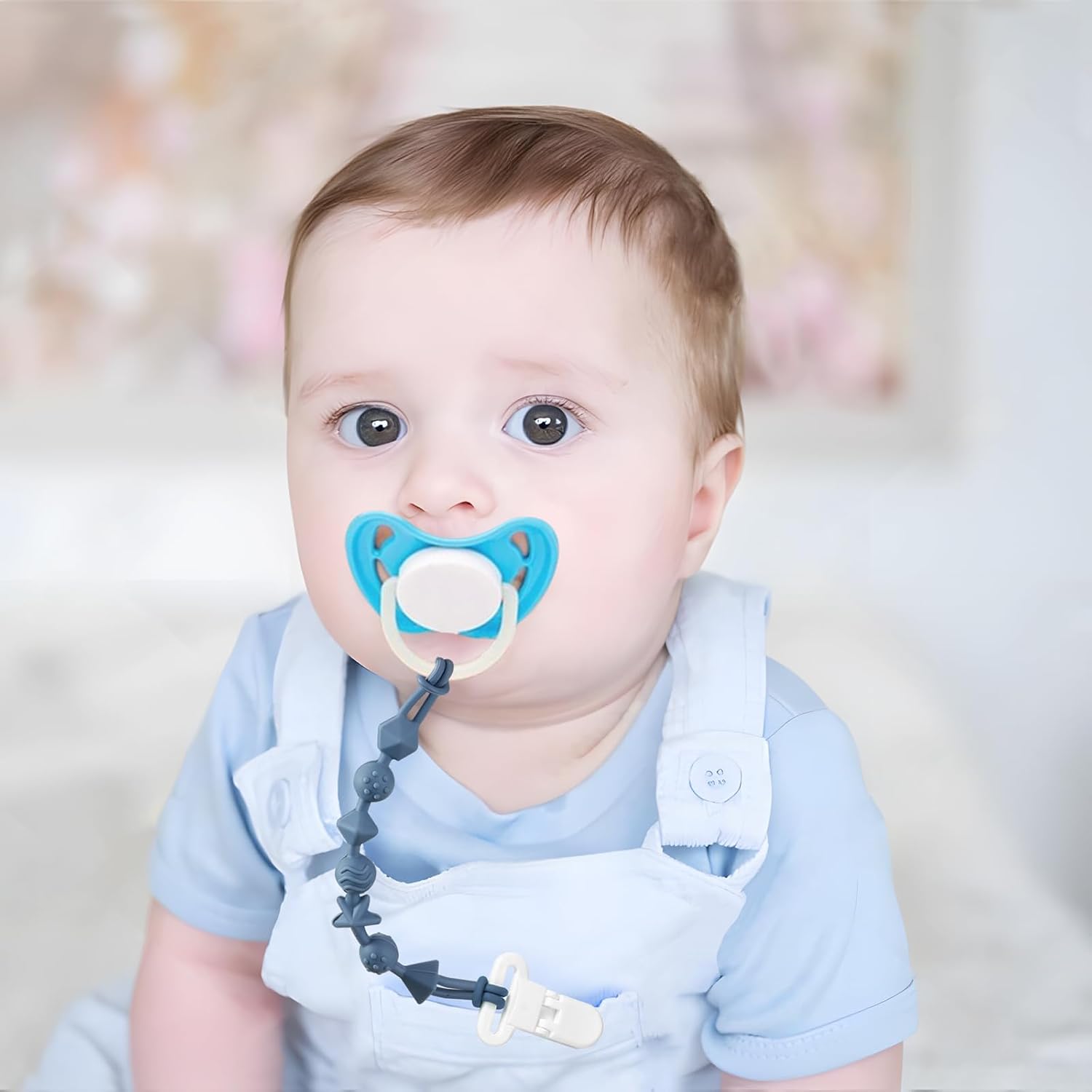 Thumbnail 1 de PandaEar 5 Pack Silicone Pacifier Clips