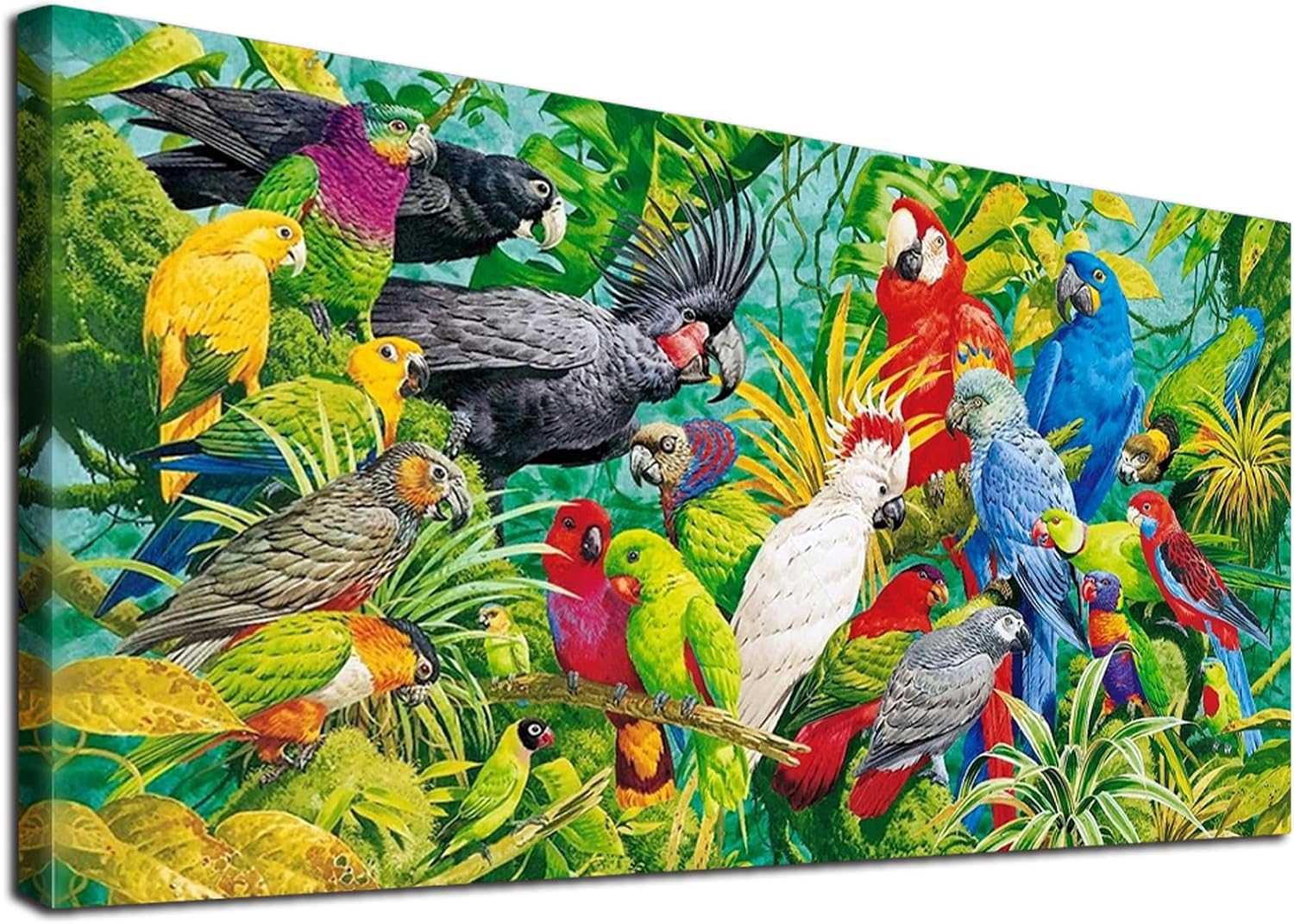 JATOK 5D Diamond Painting XXL 40x70 cm – Vogelwald Motiv als Full-DIY Diamantkunst