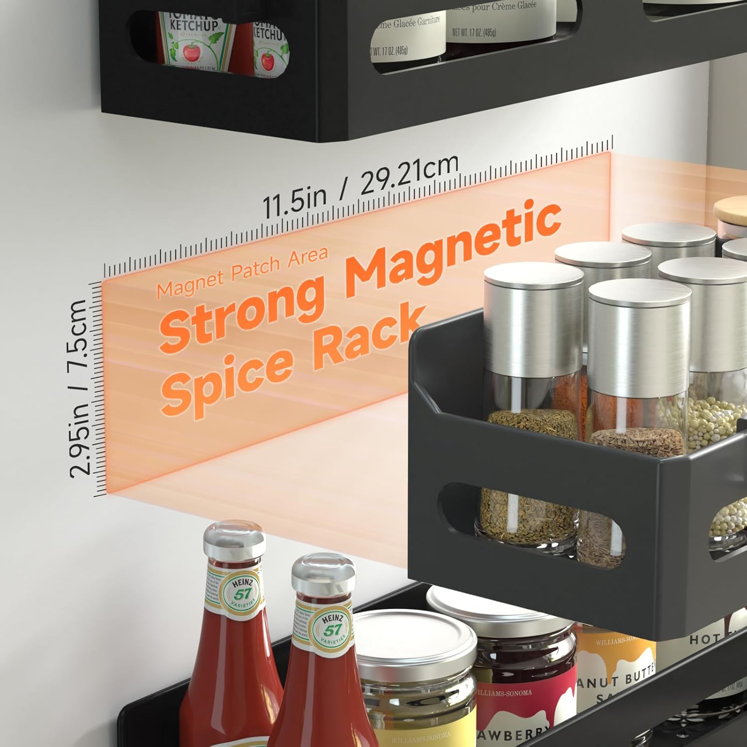 Detalle 2 de Sevenblue Magnetic Spice Rack 4-Pack 🧂