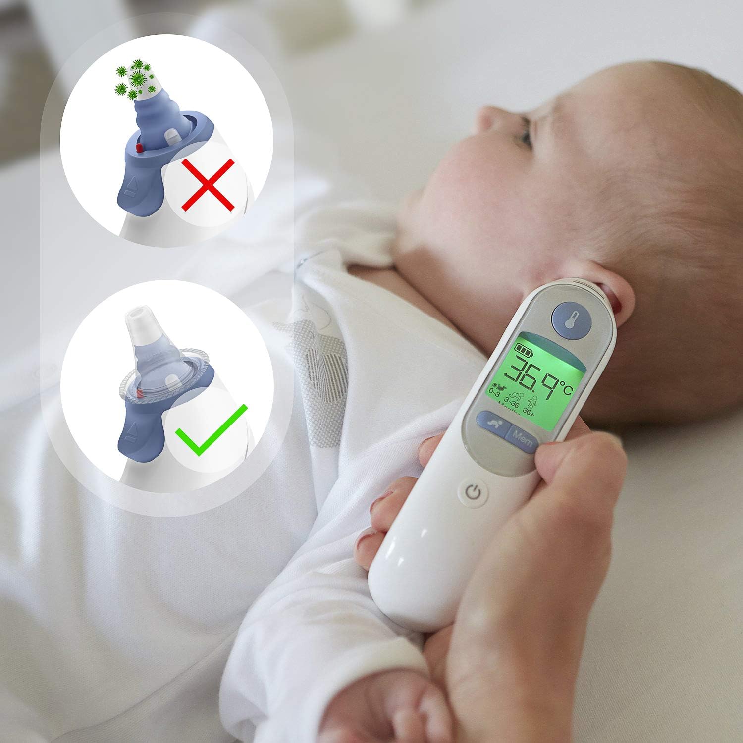 Thumbnail 6 de 200Pcs Ear Thermometer Probe Covers Pack of 200