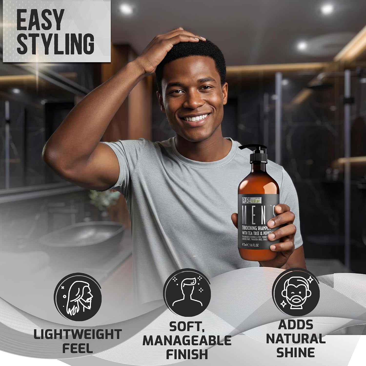 Thumbnail 6 de Pure Nature Lux Spa Men's Thickening Shampoo, Sulfate-Free, 16 fl oz