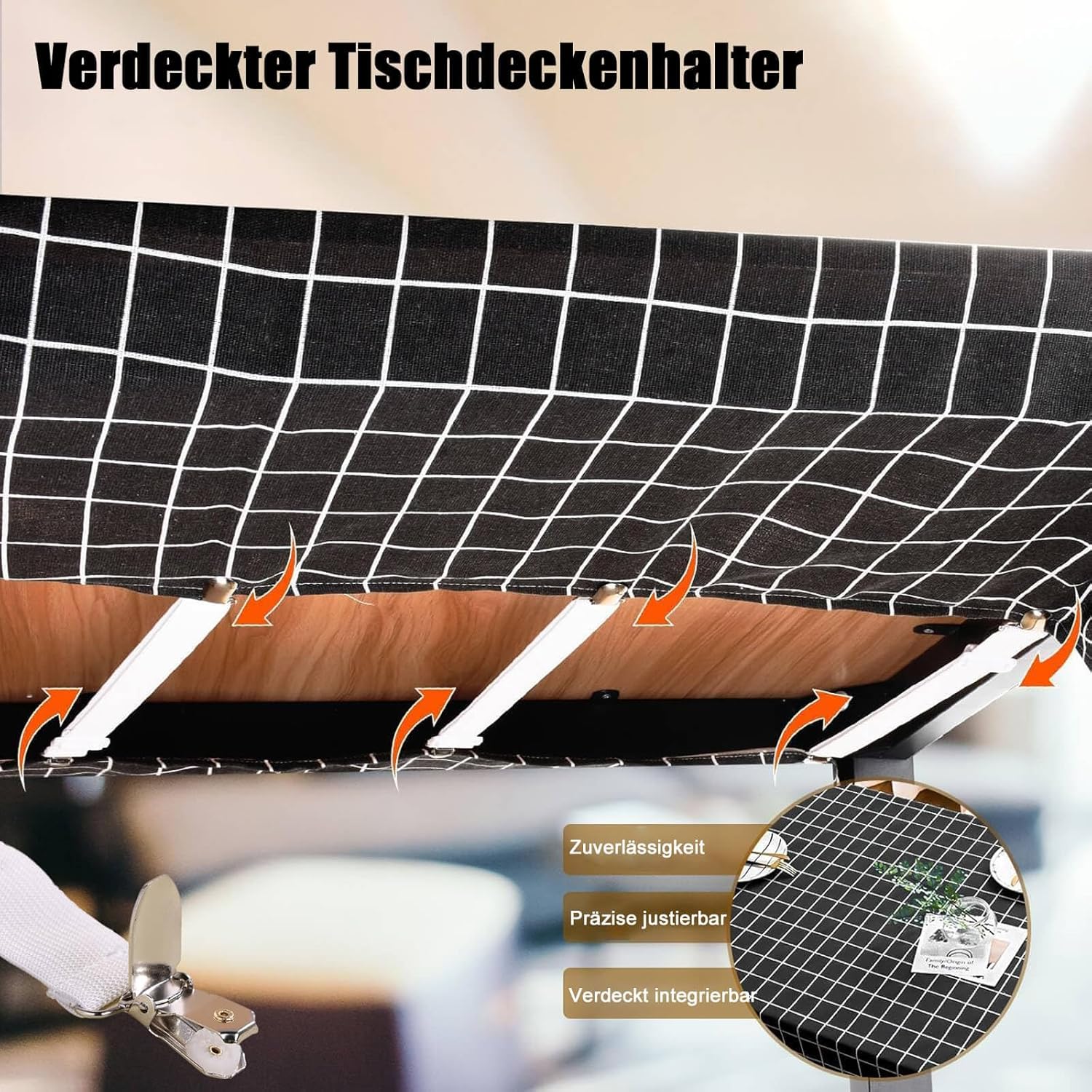 Detalle 2 de CHACROC Tischdeckenklammern für Dicke Tische