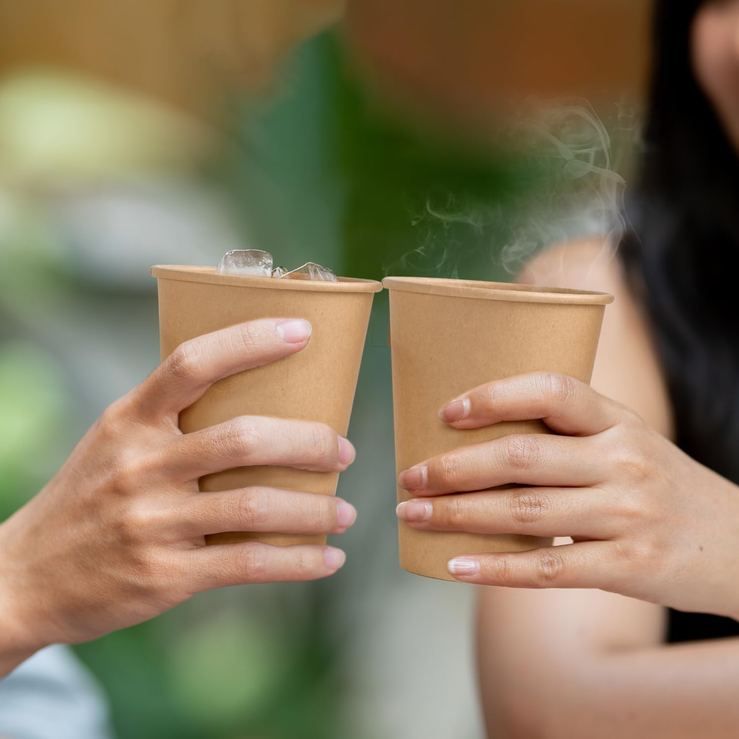 Thumbnail 5 de BYSNOW 300 Pack 12 oz Paper Coffee Cups – Leakproof, Kraft Disposable Cups for Hot or Cold Beverages