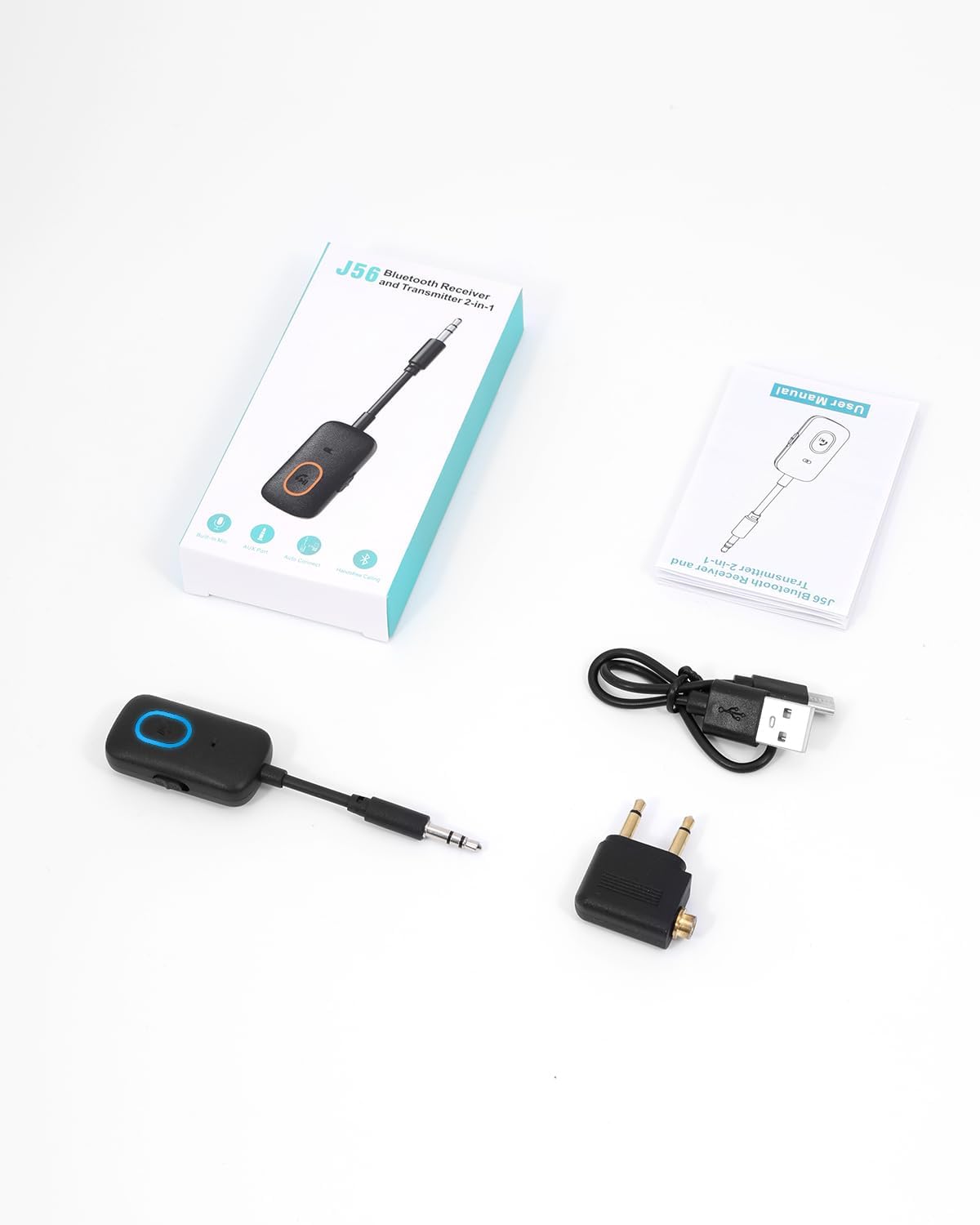Thumbnail 6 de Ankilo Bluetooth 5.4 Adapter Transmitter (Sender/Empfänger) für Flugzeug & unterwegs – 2-in-1 mit Type‑C Laden