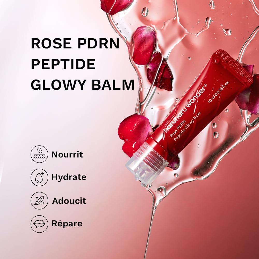 Detalle 2 de Haruharu Wonder Rose PDRN Peptide Glowy Balm – Baume à Lèvres 10 ml