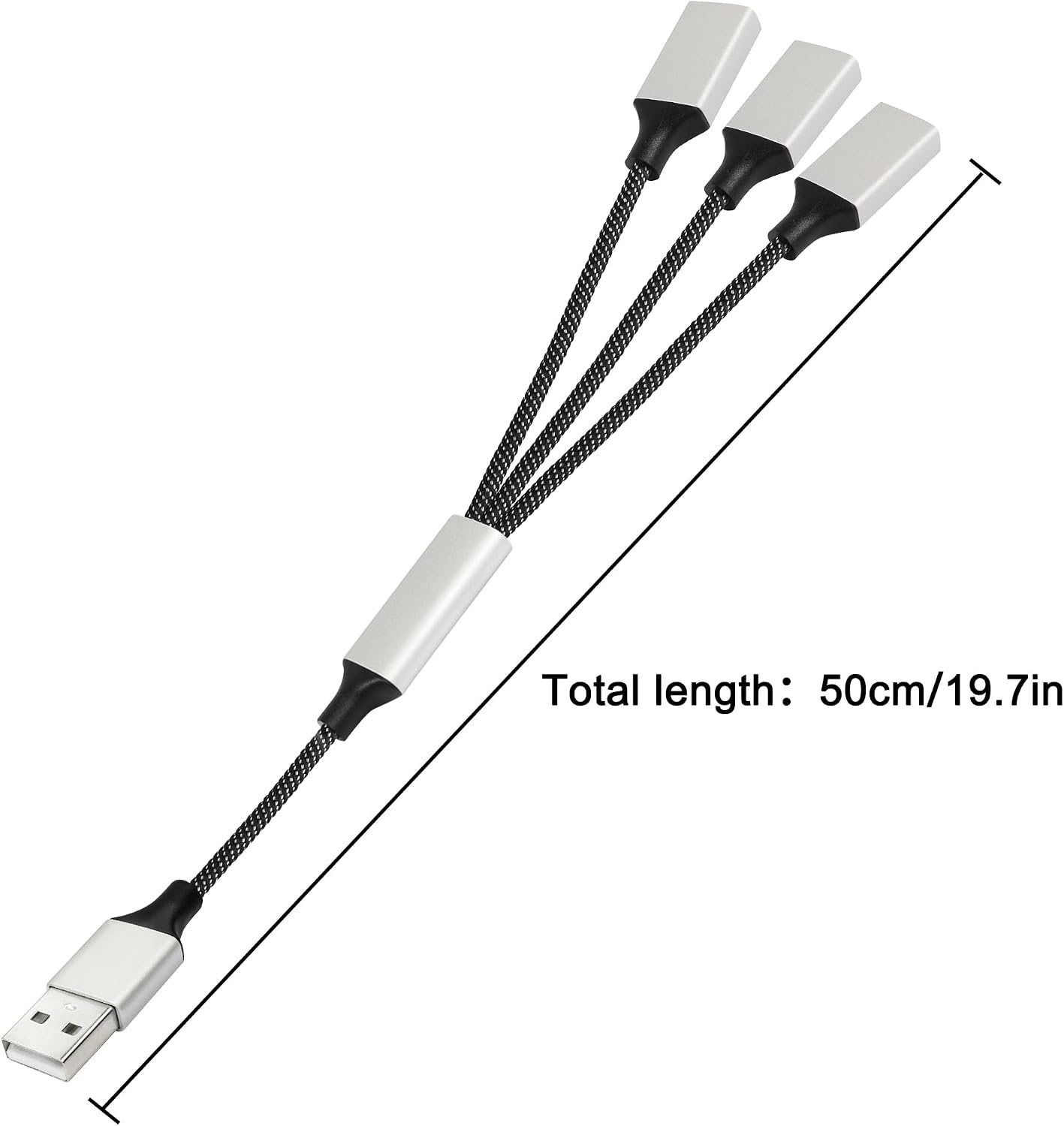 Detalle 2 de MEIRIYFA USB-Splitter 3 in 1 OTG 480 Mbps