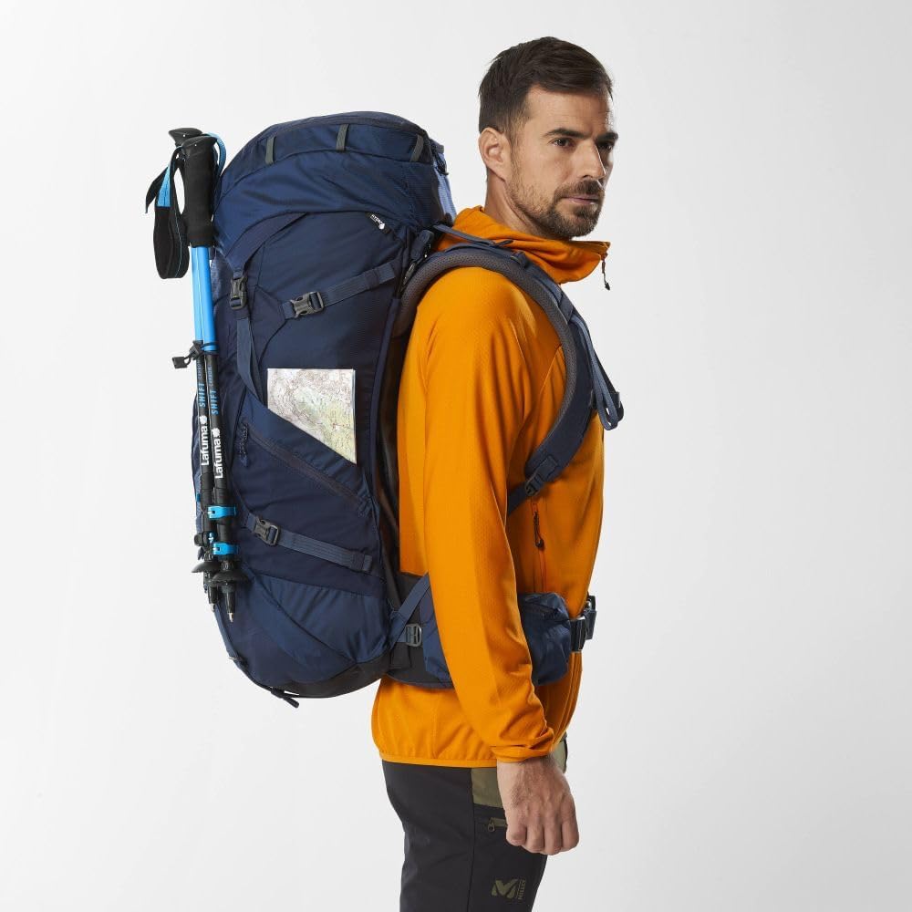 Detalle 2 de Millet Hanang 65+10 – Sac à dos de trekking extensible 65+10 L (75 L max) pour homme et femme, avec housse de pluie