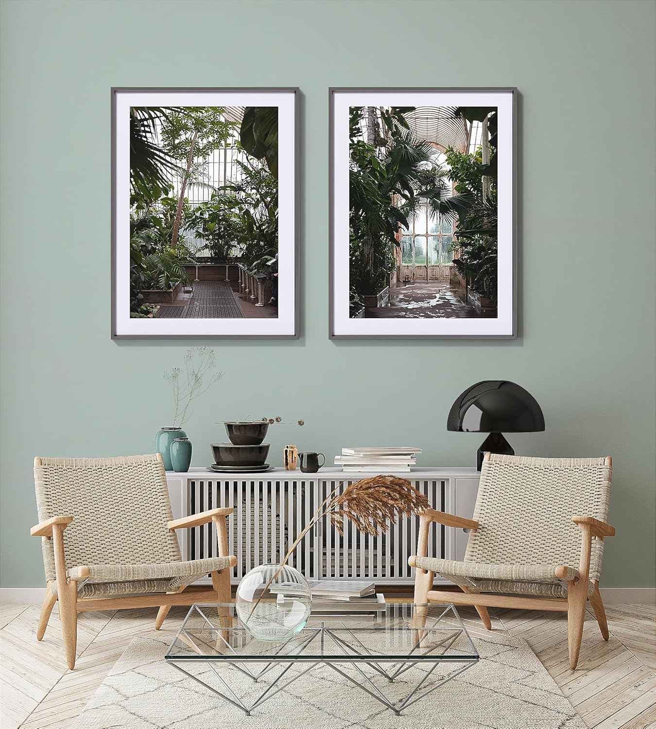 Detalle 2 de Walther Cadre Photo Design Argent 40 x 40 cm avec Passe-Partout – cadre Plastique Style Acier