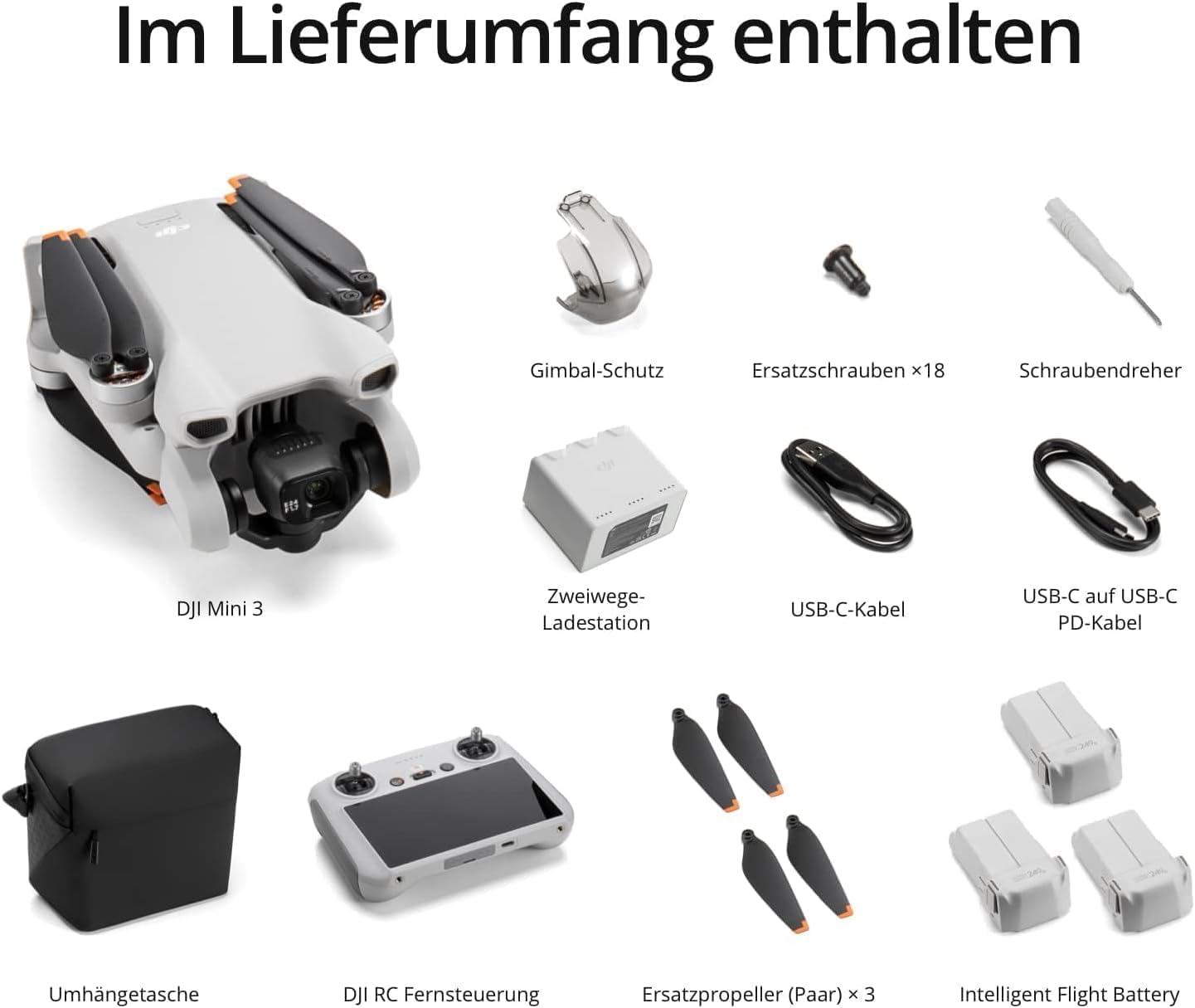 Thumbnail 6 de DJI Mini 3 Fly More Combo Drohne 4K, 114 Min Flugzeit