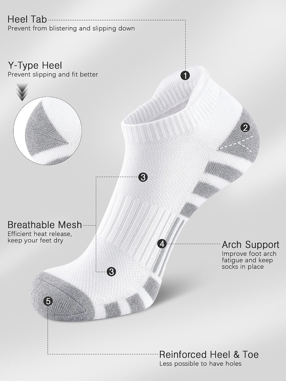 Detalle 2 de Airacker Running Socks, Cotton