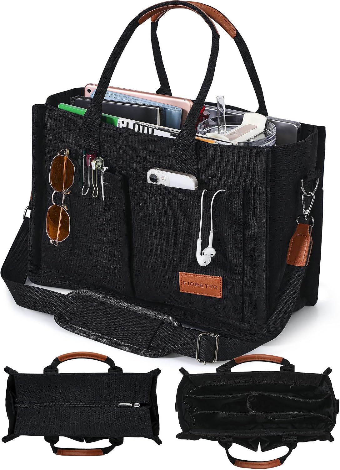Detalle de FIORETTO Canvas Tote Bag M for everyday use