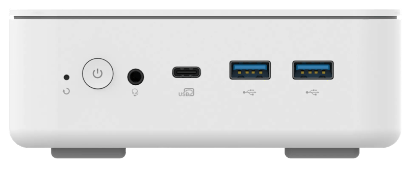 Detalle de Acer Revo Box RB102-01W Mini (Intel Core Ultra 5) – kompakter PC für Office, E-Mails und Web