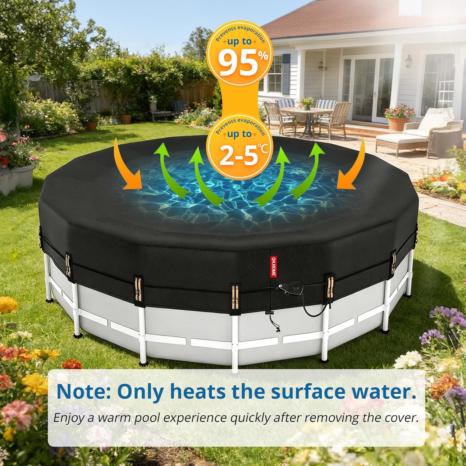 Thumbnail 6 de QH.HOME 18ft Round Pool Cover: Ultimate Windproof & Tear-Resistant Shield for Above-Ground Pools