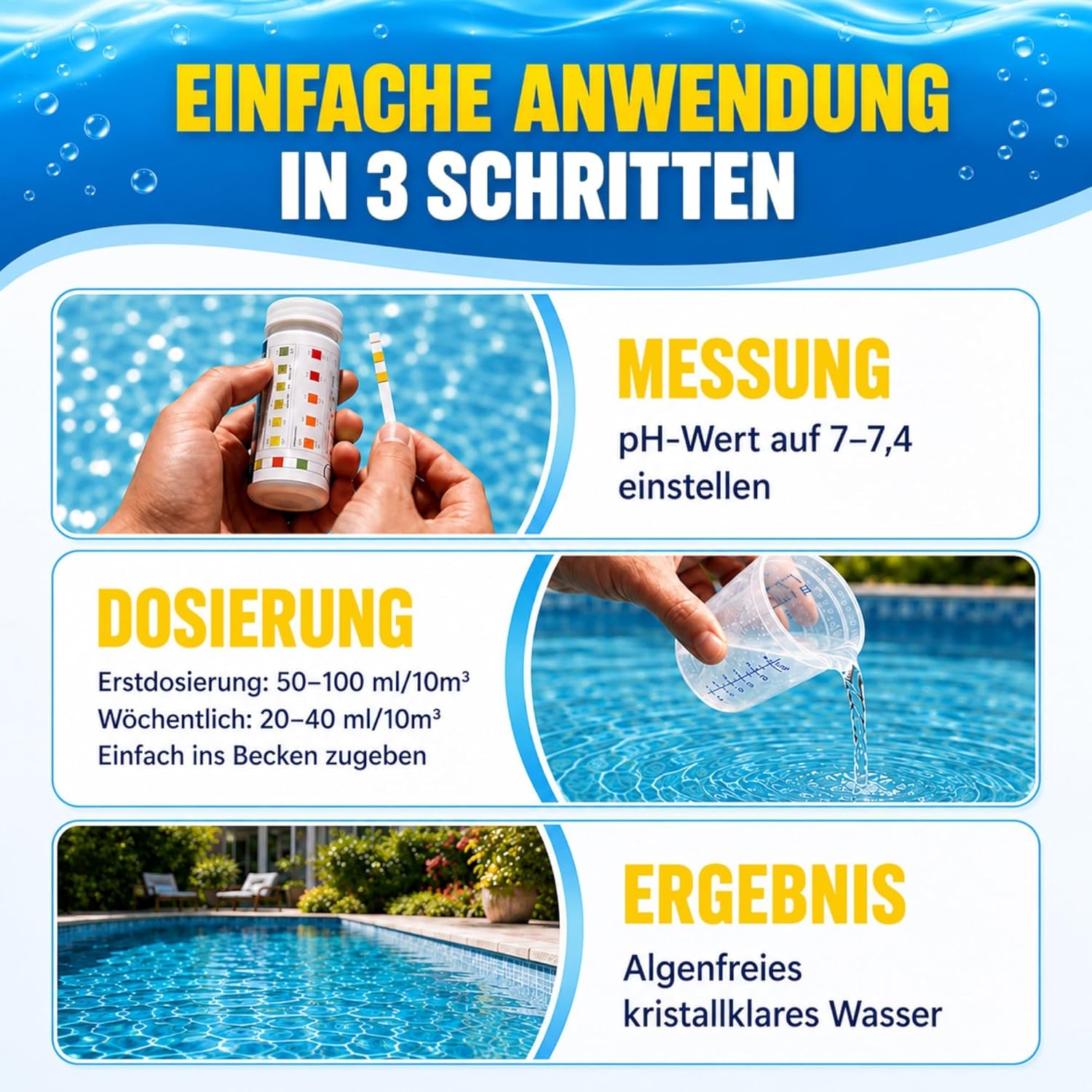 Thumbnail 2 de TerraUno Algizid für Pool – Algenvernichter mit Klareffekt, 5 L