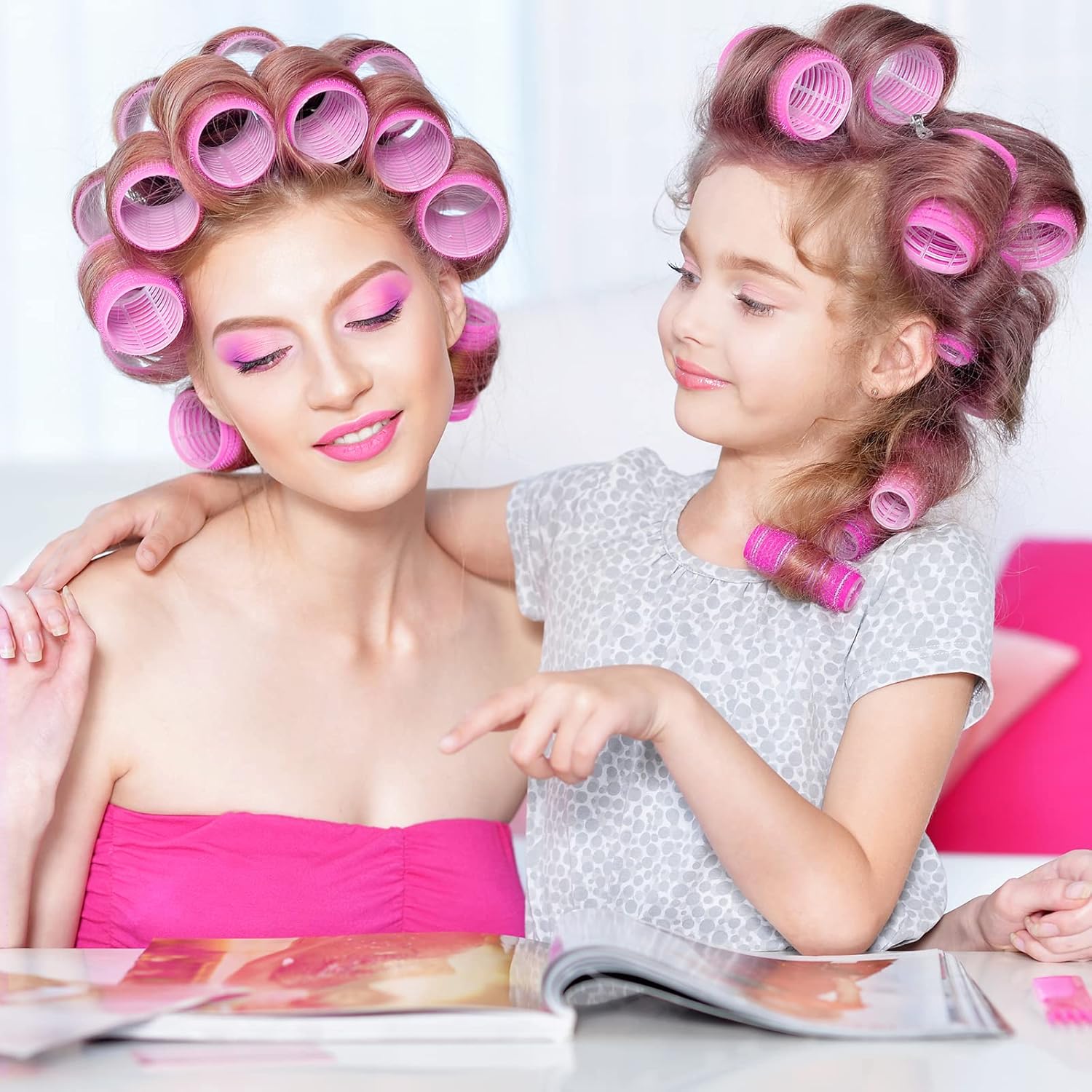 Thumbnail 6 de Carehabi – Lot de 28 bigoudis magiques heatless avec 10 pinces, rouleaux mousse pour cheveux courts à longs