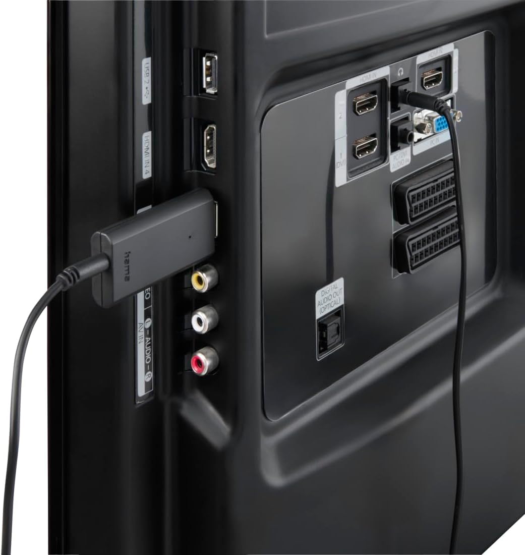 Thumbnail 5 de Hama Funkkopfhörer für TV 2,4 GHz (Over-Ear) mit Lautstärkeregler und 3 Audio-Modi, Dual-Verbindung & bis zu 16 h Laufzeit – schwarz