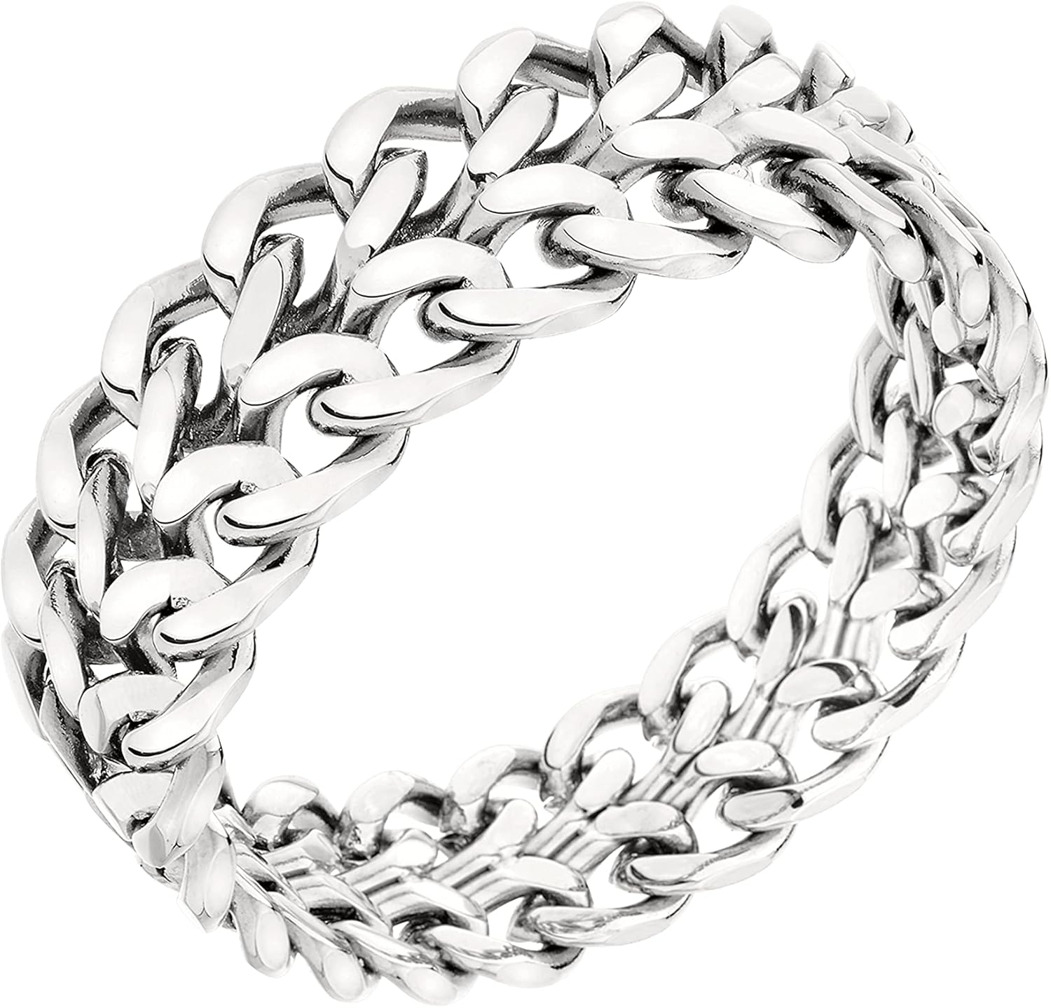 Thumbnail 3 de LIEBESKIND BERLIN Woven Damen-Schmuck: geflochtene Kette, Armband, Ohrringe & Ring (Edelstahl) in Silber, Gold, Roségold & Schwarz