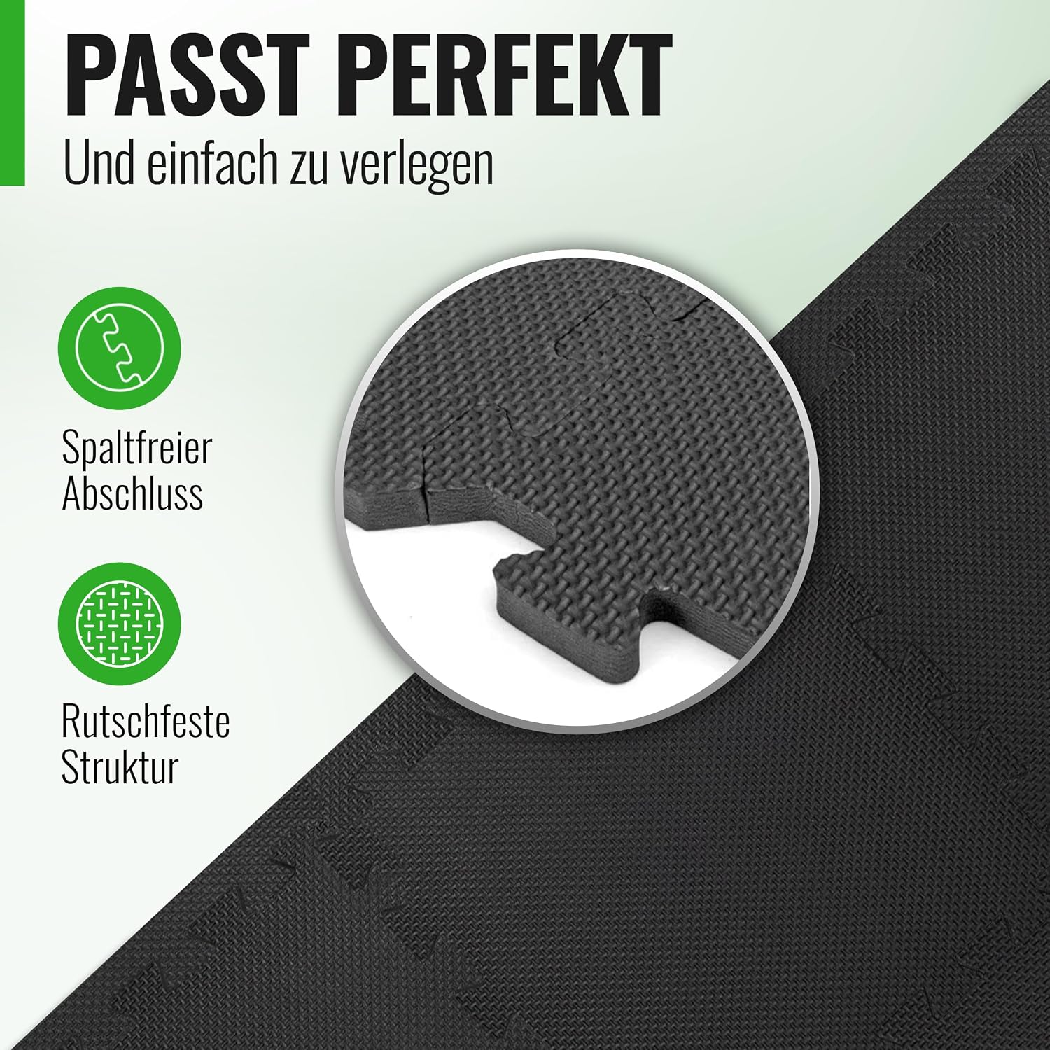 Detalle de AthleticPro Bodenschutzmatte Sets – 30x30 cm oder 60x60 cm, extra dicke Schutzmatten