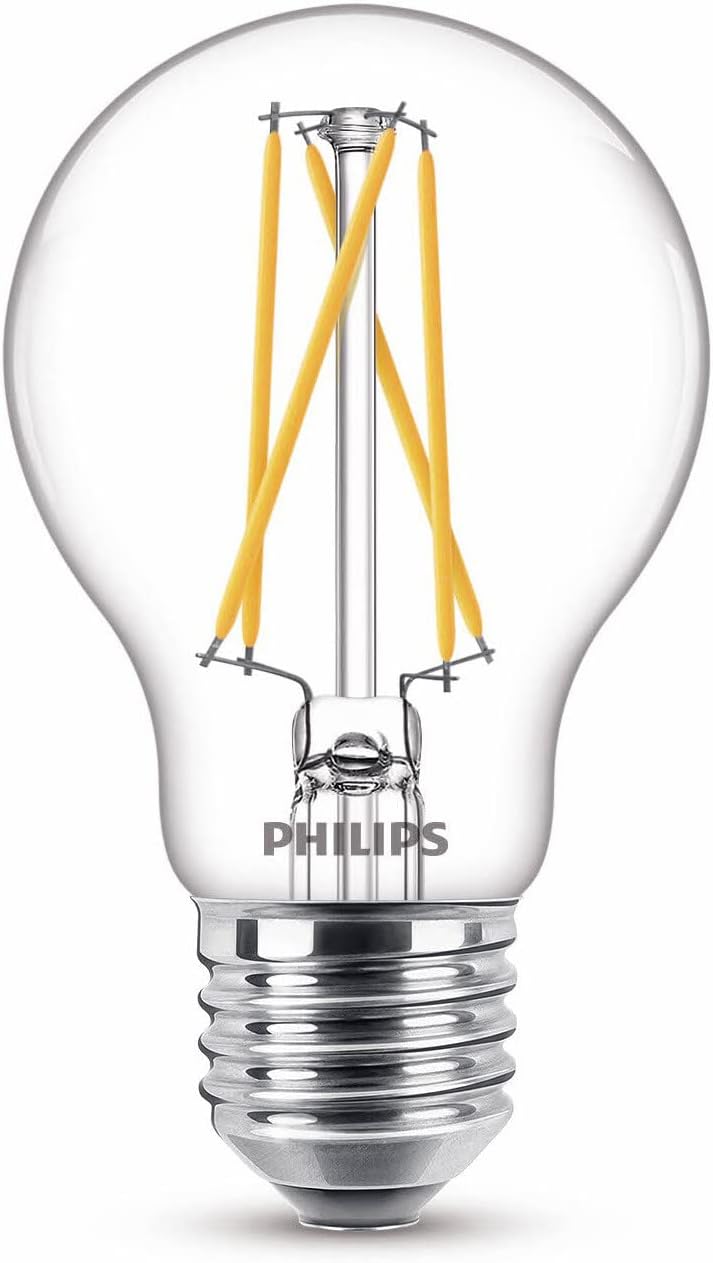 Thumbnail 3 de Philips lampadina LED E27 60 W, luce bianca calda dimmerabile, vetro trasparente (1 pezzo)