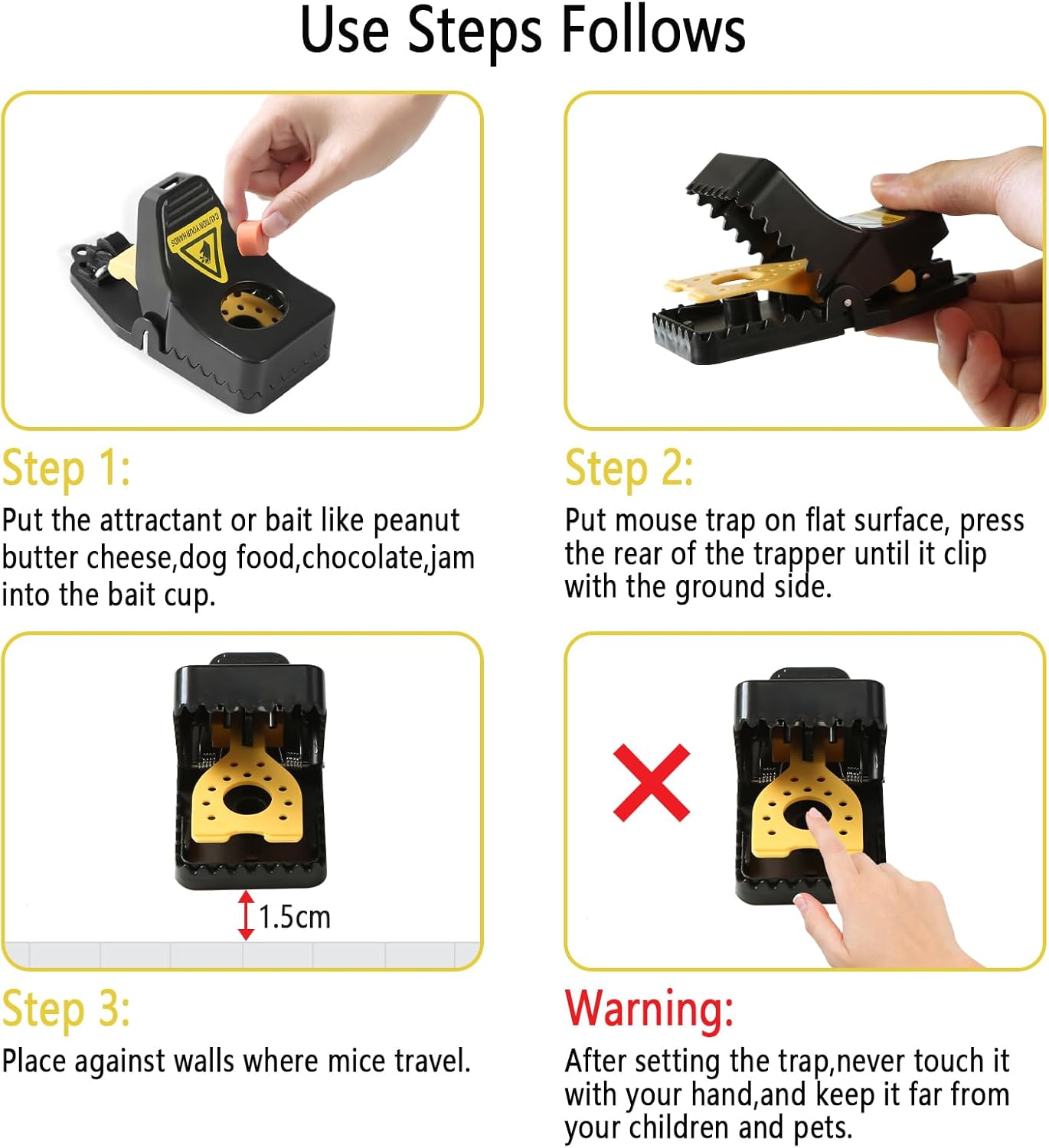 Detalle de RnCop Reusable Mouse Trap 6 Pack 🐭