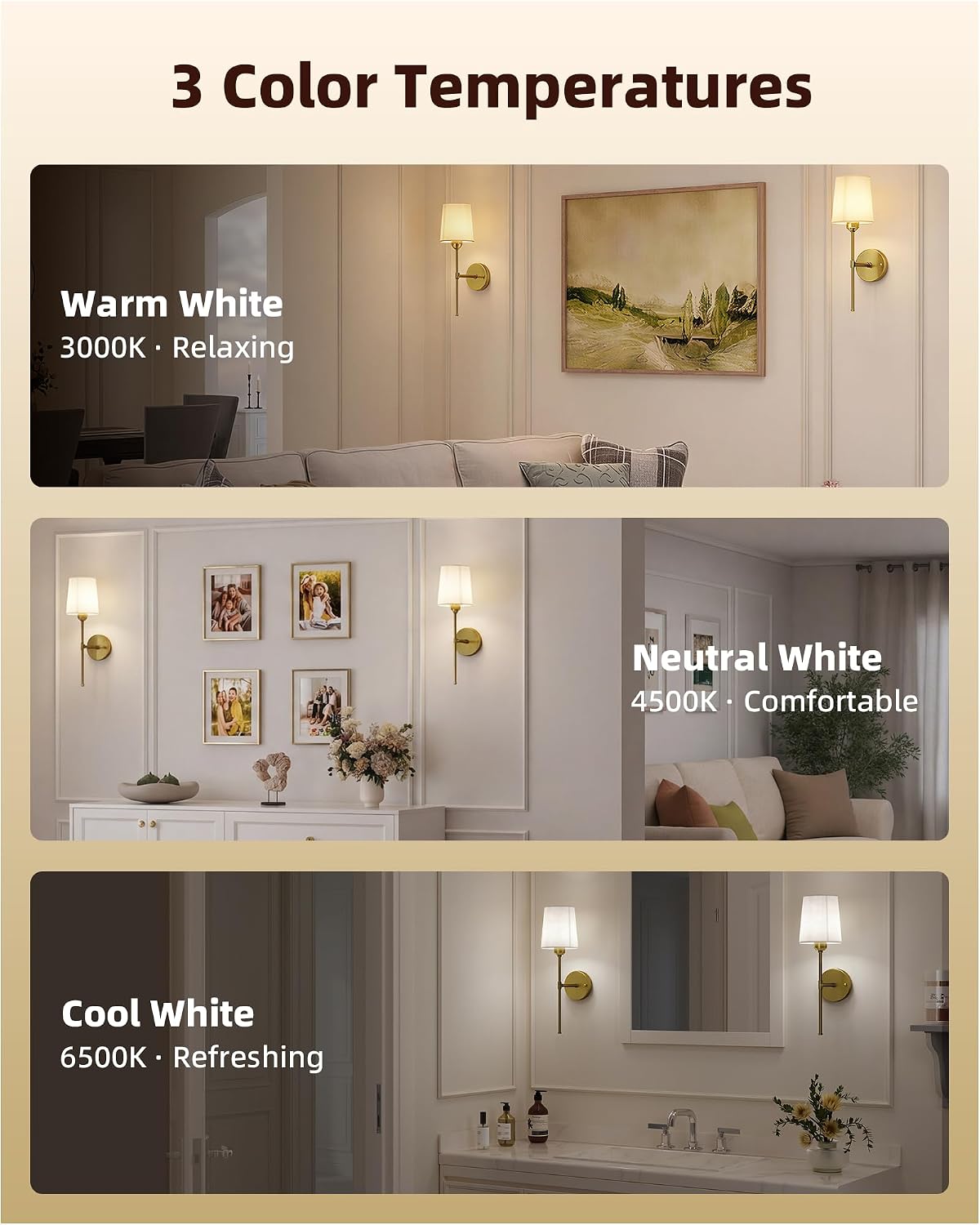 Thumbnail 5 de EZVALO Rechargeable Wall Sconces 7500mAh