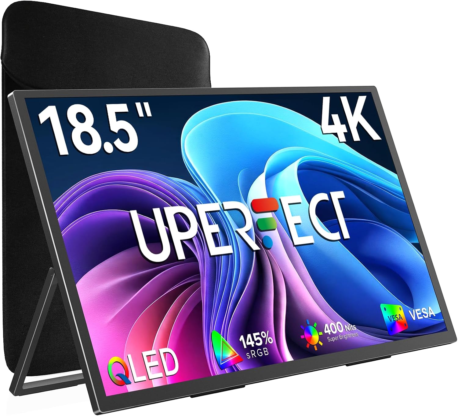 Detalle de UPERFECT 18.5-inch 4K Portable Monitor with QLED Color, 60Hz