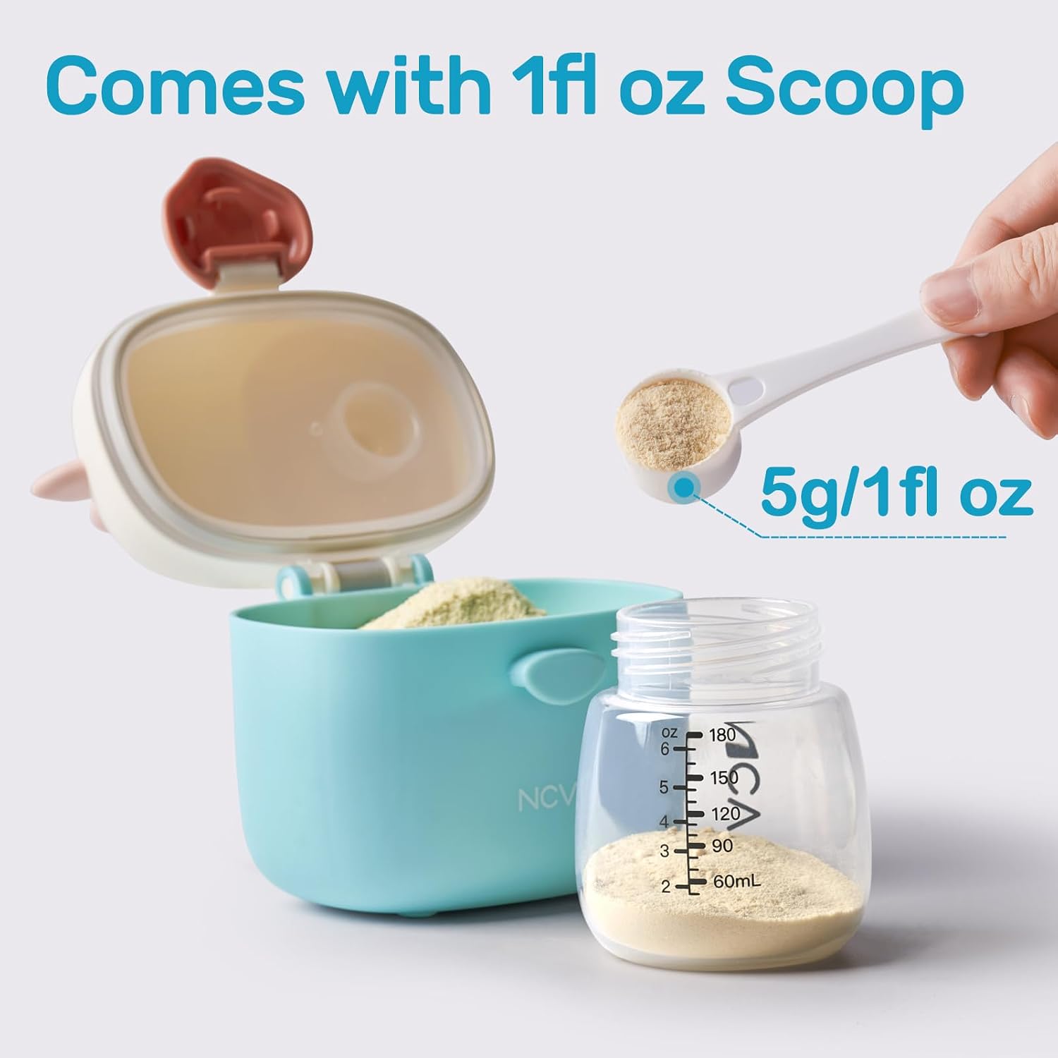 Thumbnail 2 de NCVI Baby Formula Dispenser, Blue Portable Container with Sealed Lid