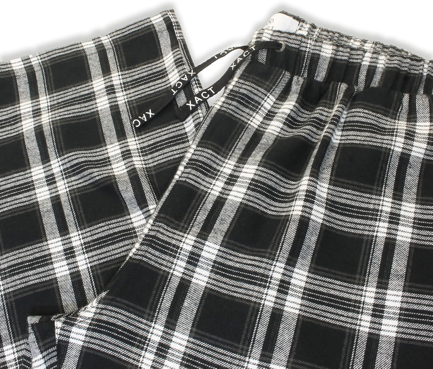 Detalle de Xact Mens Soft Flannel Check Long Pyjama Bottoms / Lounge Pants – Regular Fit