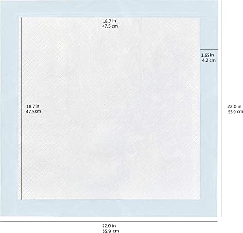 Detalle de Amazon Basics Lot de 50 Coussinets d’Apprentissage pour Chiens – Tampons Pipis Étanches 5 Couches Bleu/Blanc