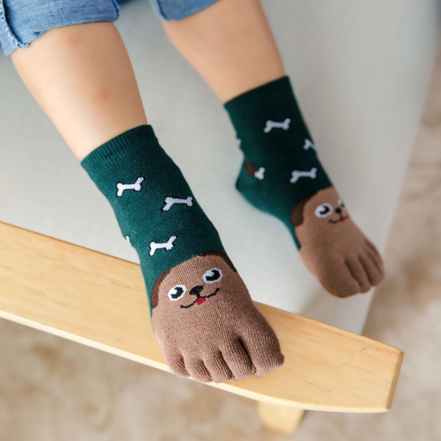 Thumbnail 3 de PUTUO Chaussettes à doigts Enfant 4 paires