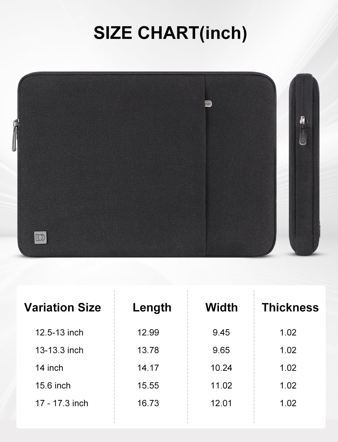 Thumbnail 6 de DOMISO 13.3 inch Laptop Sleeve Case – Water-Resistant, Slim Protective Carrying Bag