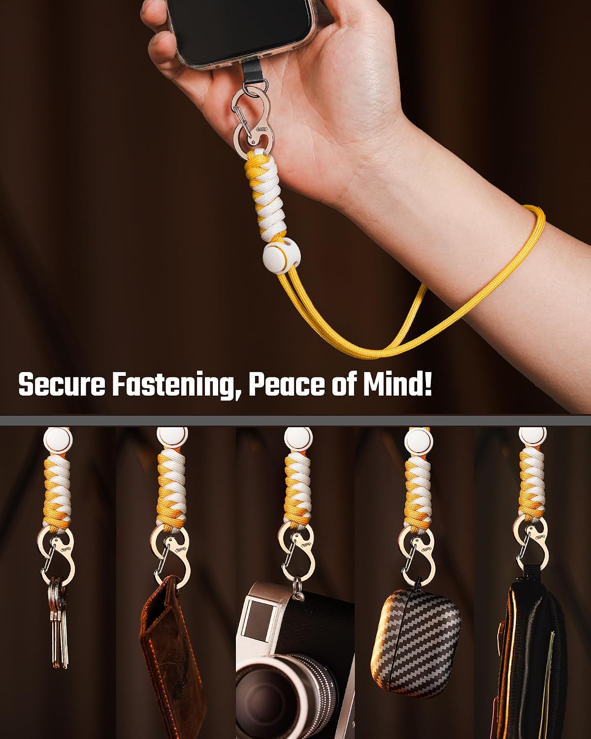 Thumbnail 1 de KeyUnity KC01 paracord carabiner keychain 11.34in