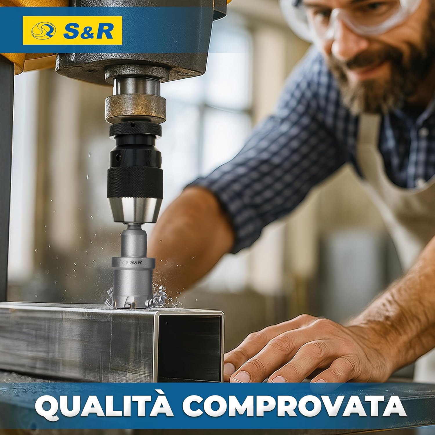 Thumbnail 6 de S&R Set 5 Seghe a Tazza Metallo (16–30 mm) – Per Metallo, Legno e Plastica con Fresa a Tazza TCT e 7 Punte in Titanio