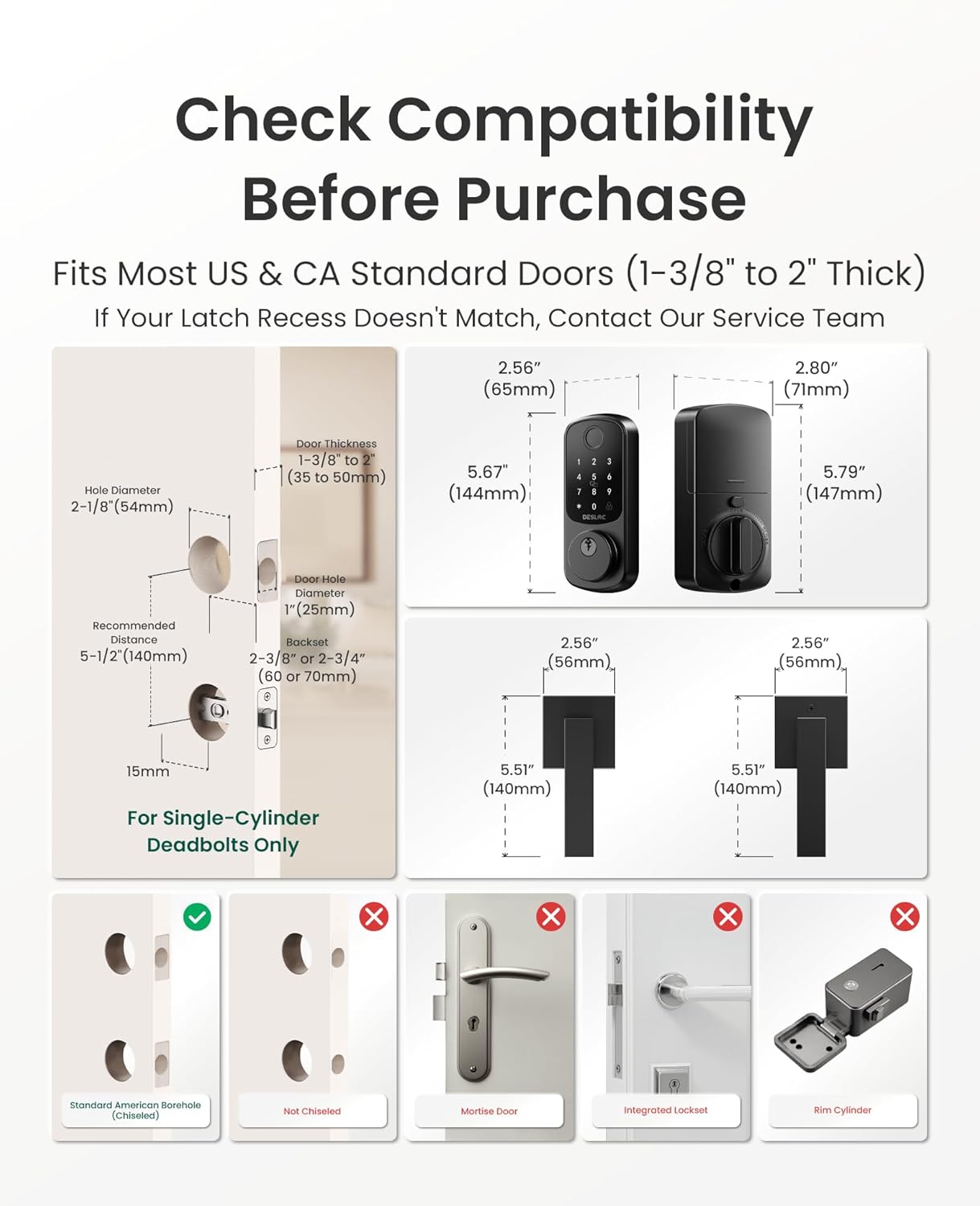 Thumbnail 5 de DESLOC B200 Fingerprint Smart Lock 2-Handle 🔒
