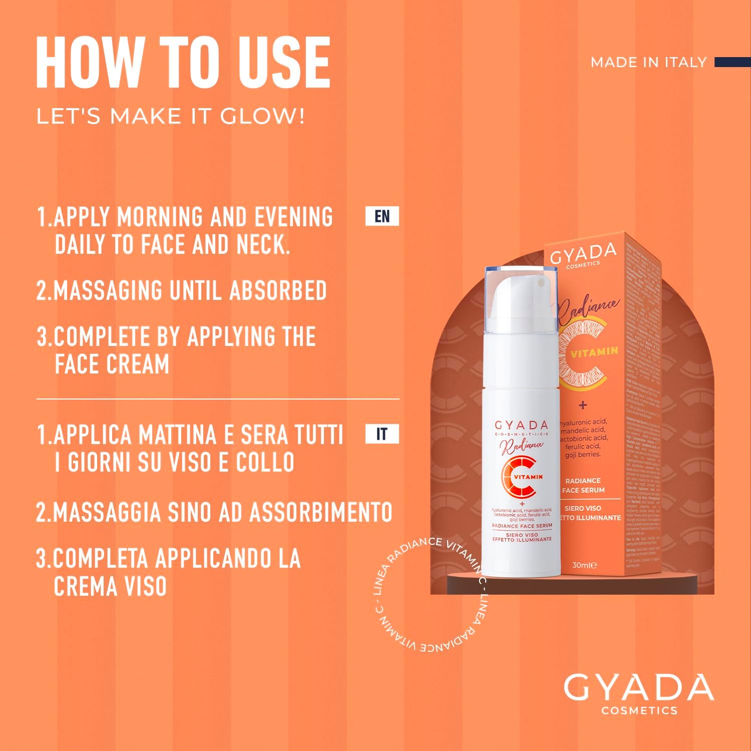 Thumbnail 2 de GYADA COSMETICS Radiance Face Serum: siero viso illuminante e idratante con Vitamina C