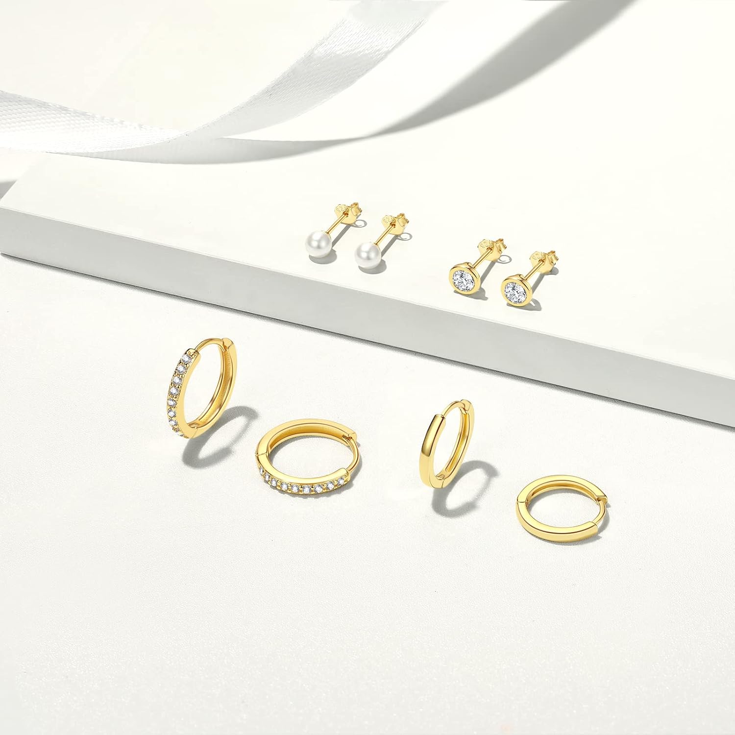 Detalle de RoseJeopal Ohrstecker 925 mit Zirkonia Set