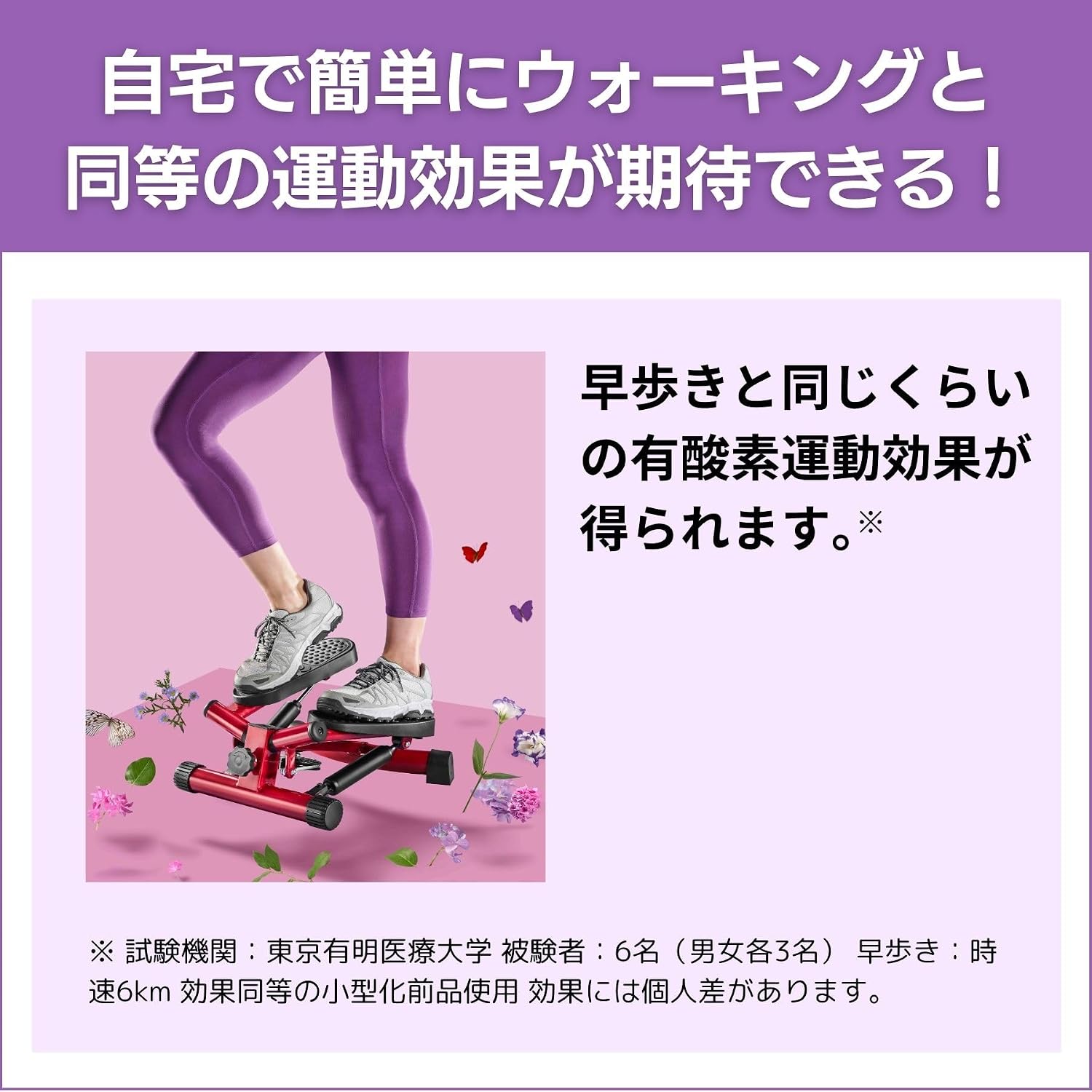 Detalle de ショップジャパン NICEAM01 健康ステッパー ナイスデイ プレミアムレッド・高さ調節・歩数カウンター付き