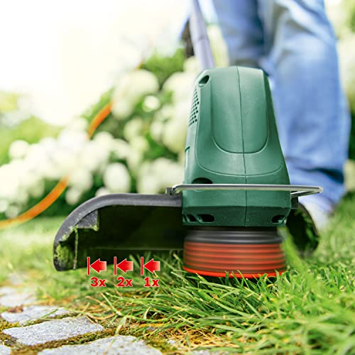 Detalle de Bosch Home and Garden EasyGrassCut 23 – cortabordes eléctrico para recortar césped con buena maniobrabilidad