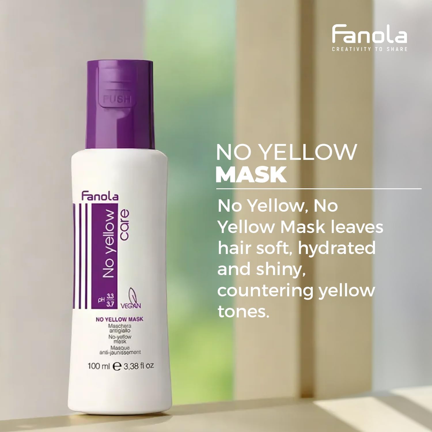 Detalle de Fanola No-Yellow Mask: maschera decolorante per tonalità neutre dei capelli