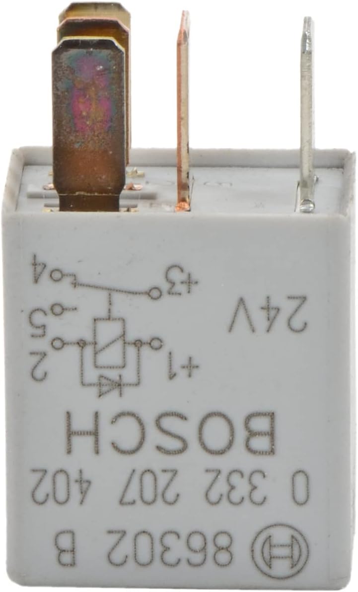 Detalle de Bosch 0332207402 24V Wechselrelais 5-polig, 10A, IP5K4 – Micro-Relais mit Diode