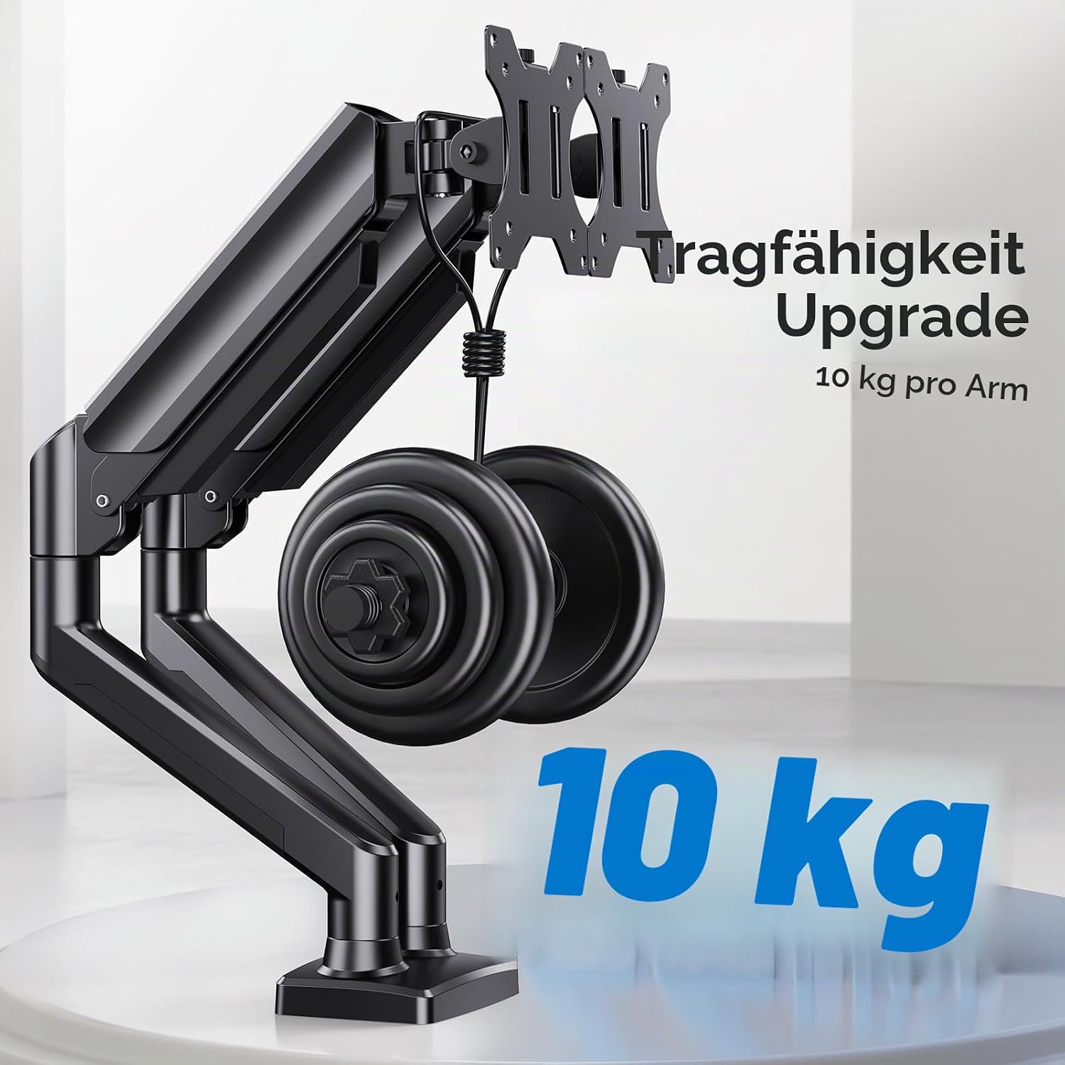 Thumbnail 4 de HUANUO Dual Monitorhalterung für 2 Monitore