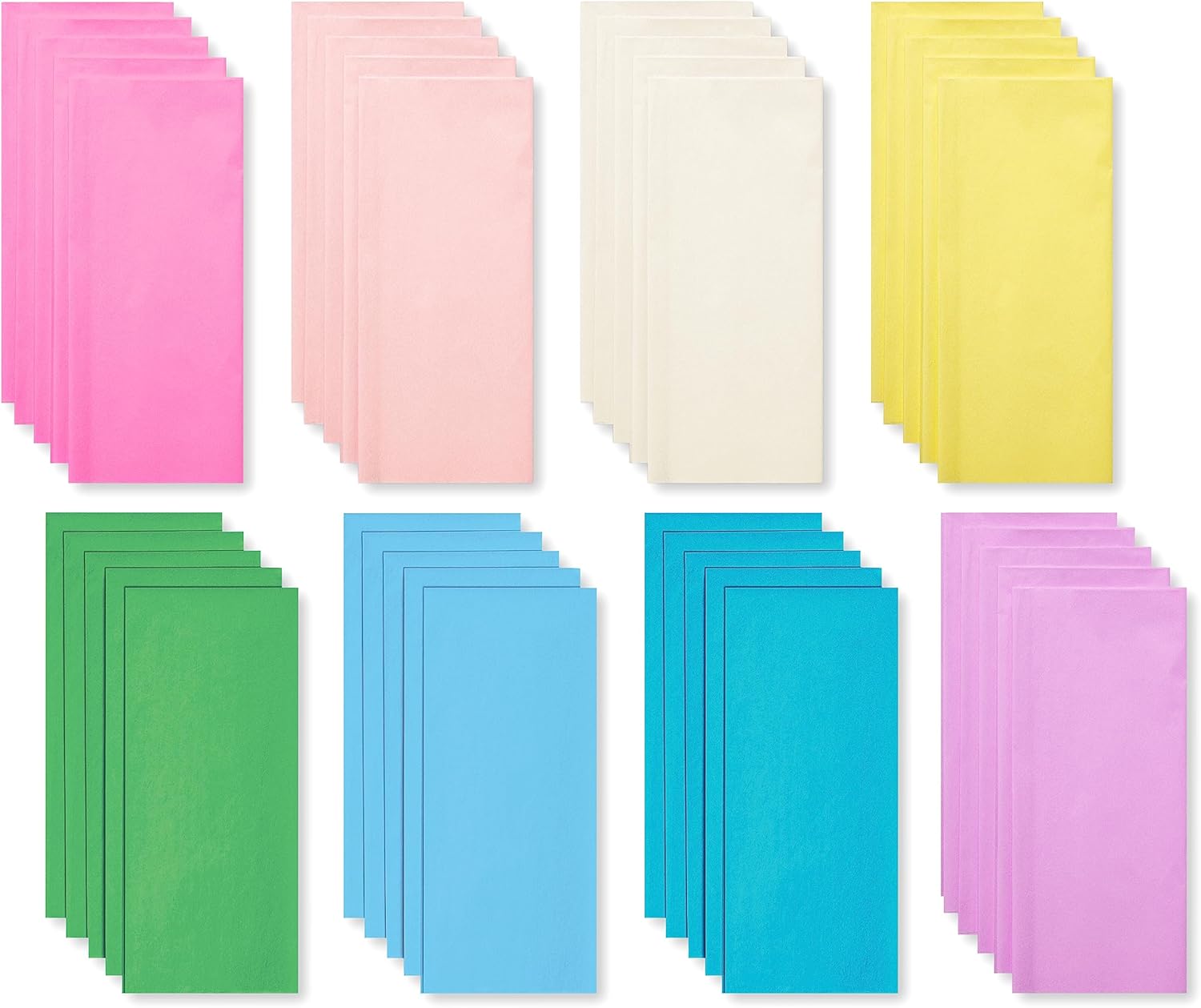 Detalle de American Greetings 40 Sheet 20 in. x 20 in. Pastel Tissue Paper — 8 Pastel Colors for Gifts, Crafts & Decorations