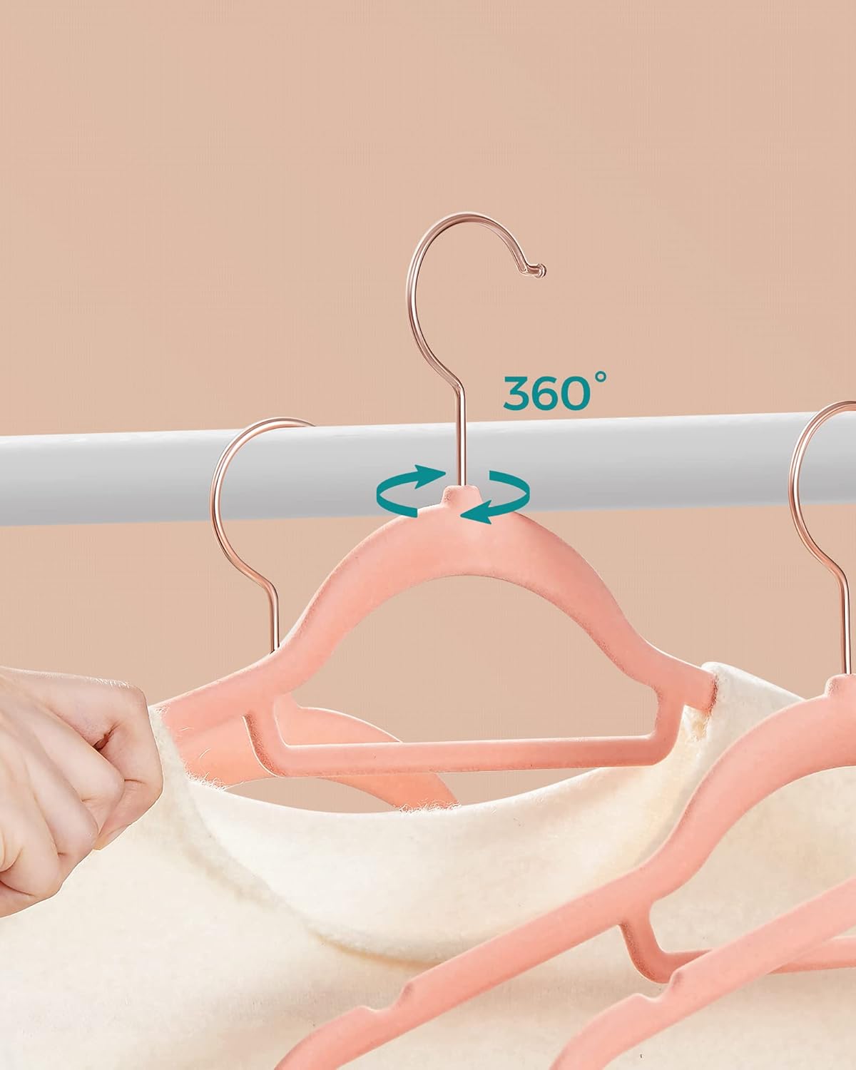 Thumbnail 5 de SONGMICS Percha de Terciopelo 50 unidades 43,5 cm