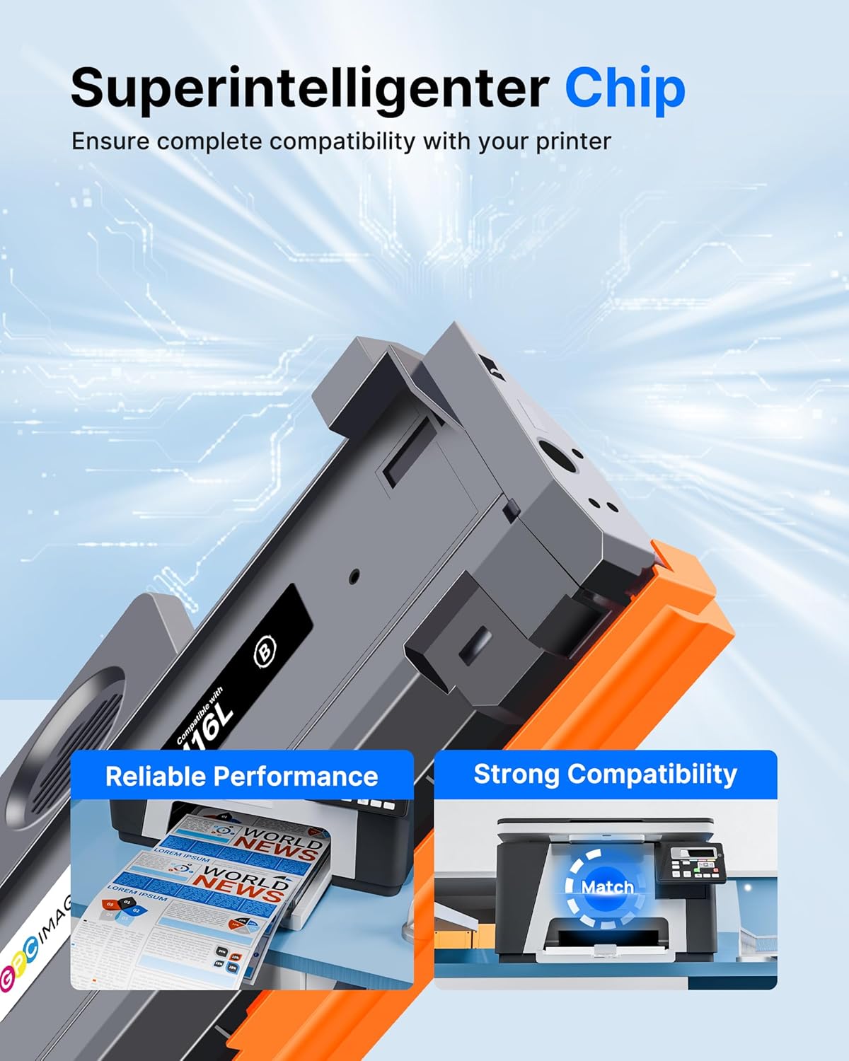 Thumbnail 3 de GPC Image MLT-D116L/D116S compatible black toner (2-pack) for Samsung Xpress printers