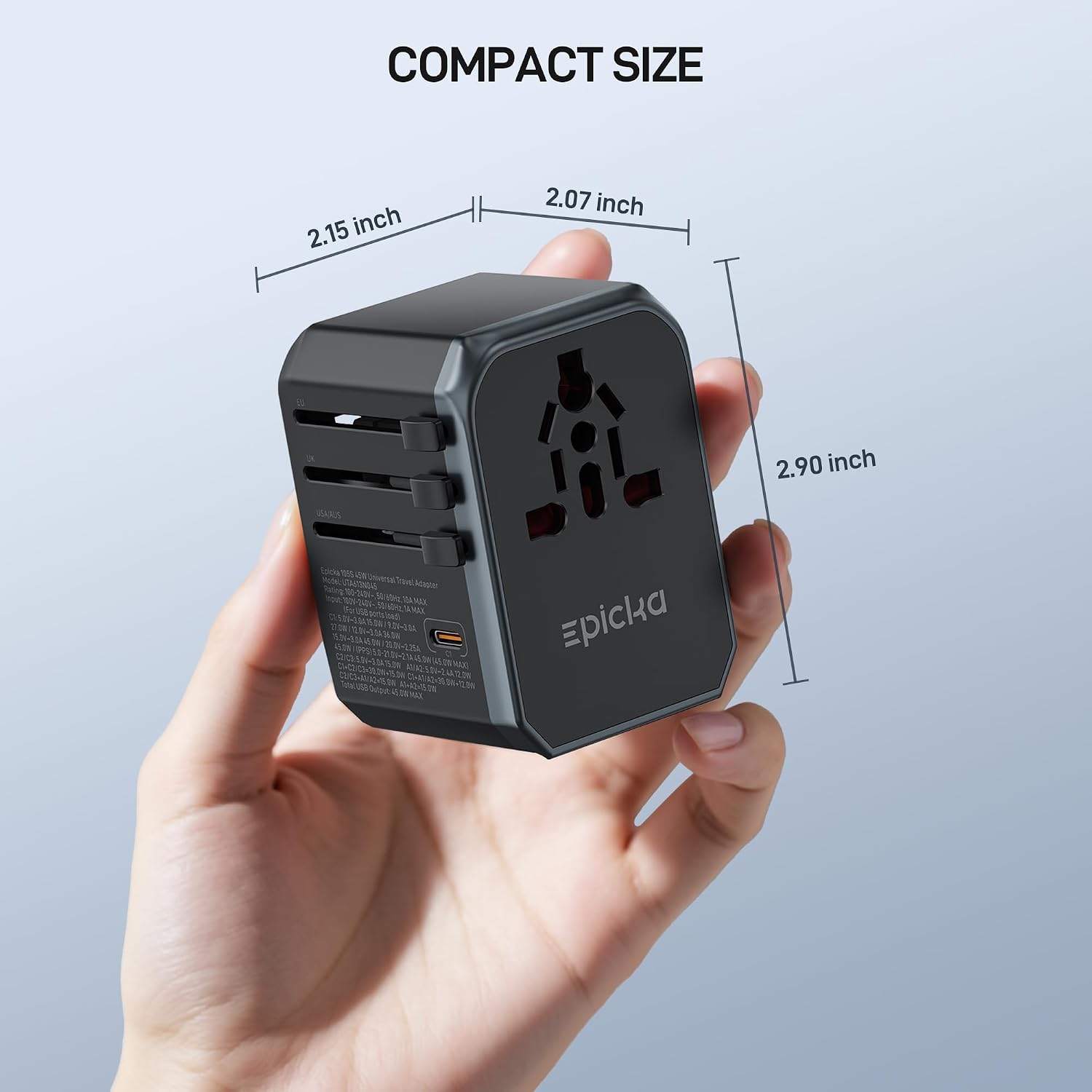 Detalle de EPICKA Universal Travel Adapter 45W